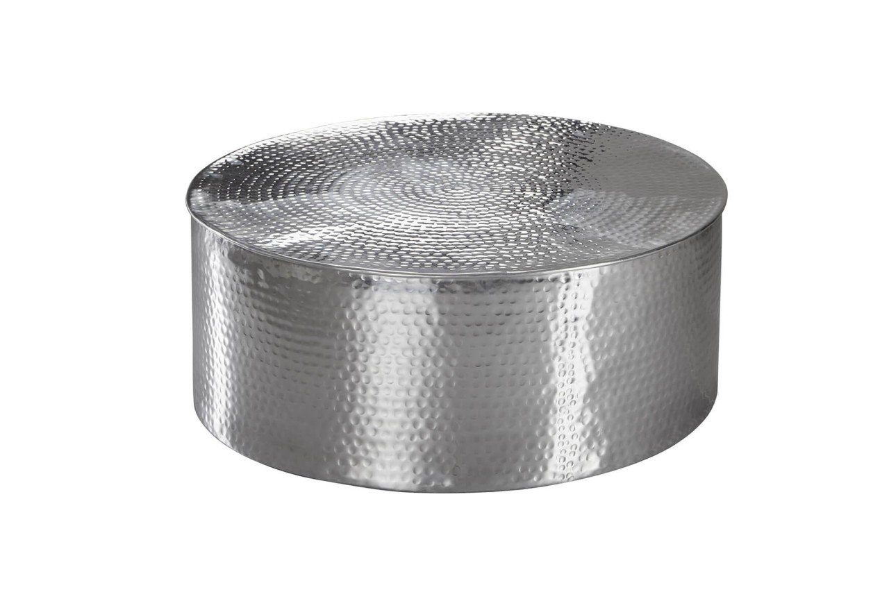 tinkaro Couchtisch LORENA Aluminium Beistelltisch Silber | Couchtische