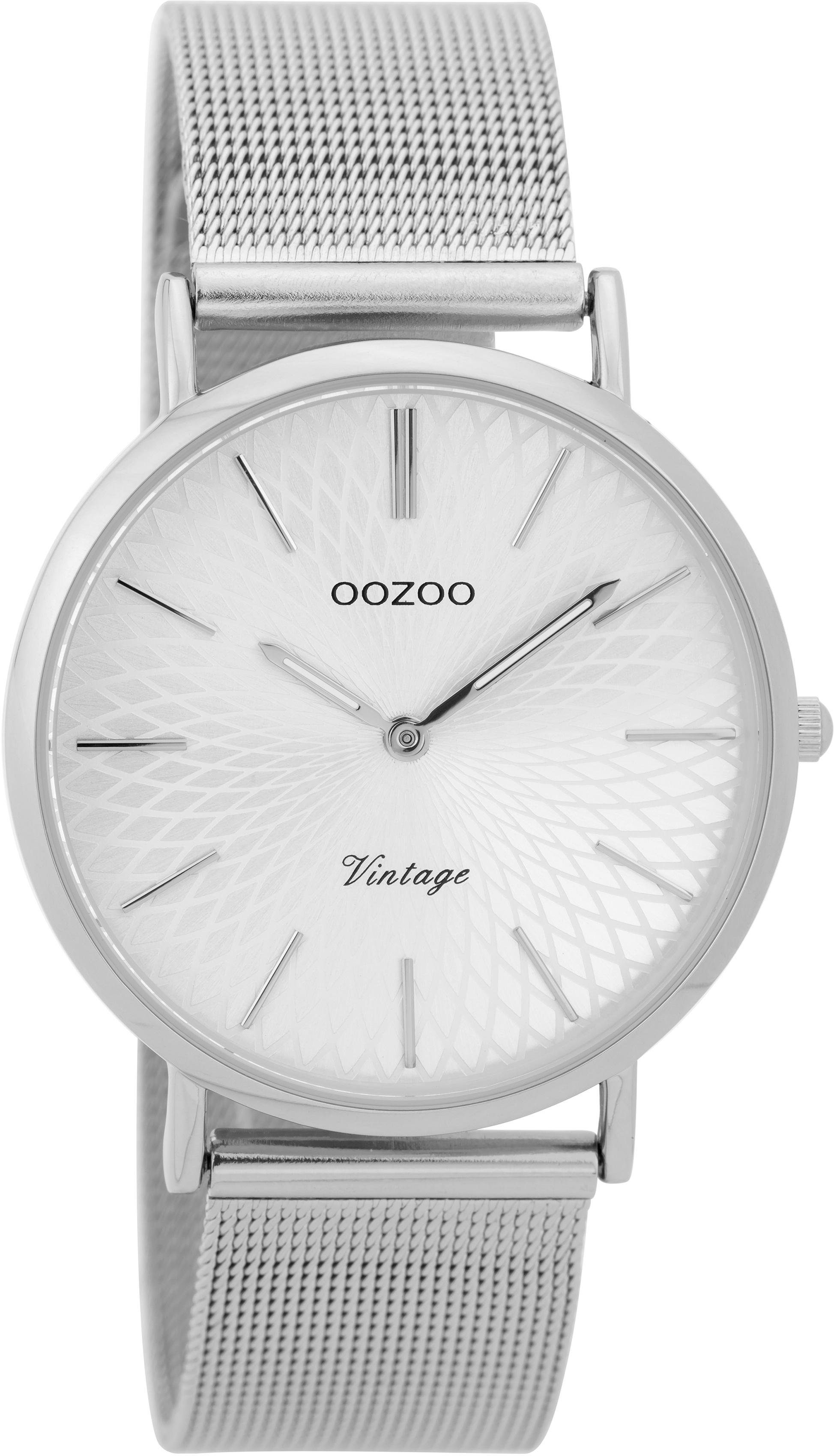 OOZOO Quarzuhr C9341, Armbanduhr, Damenuhr, analog, Milanaisearmband, Edels günstig online kaufen