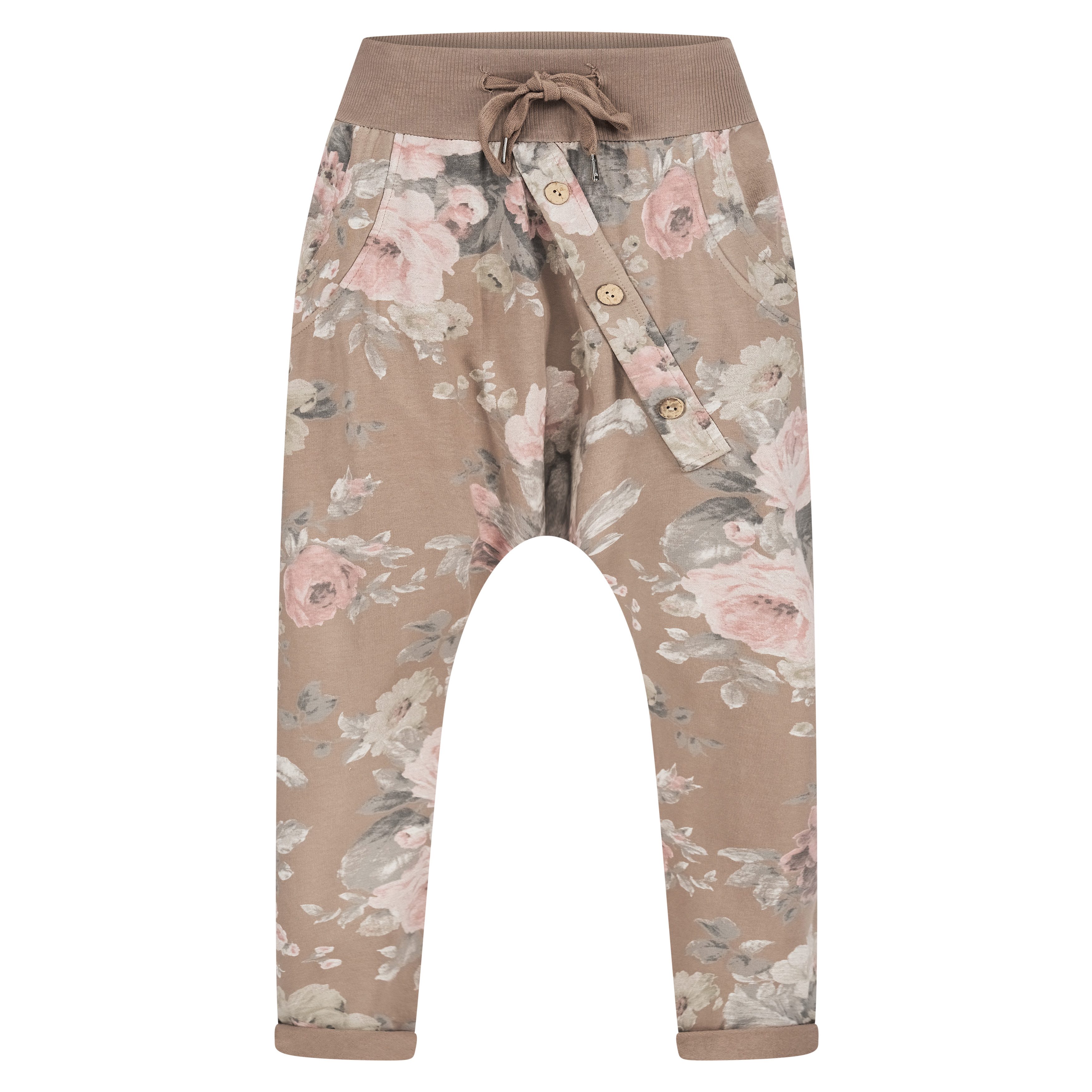 Mississhop Boyfriend-Hose Damen Hose Sweatpants Jogginghose Blumen M.130 günstig online kaufen