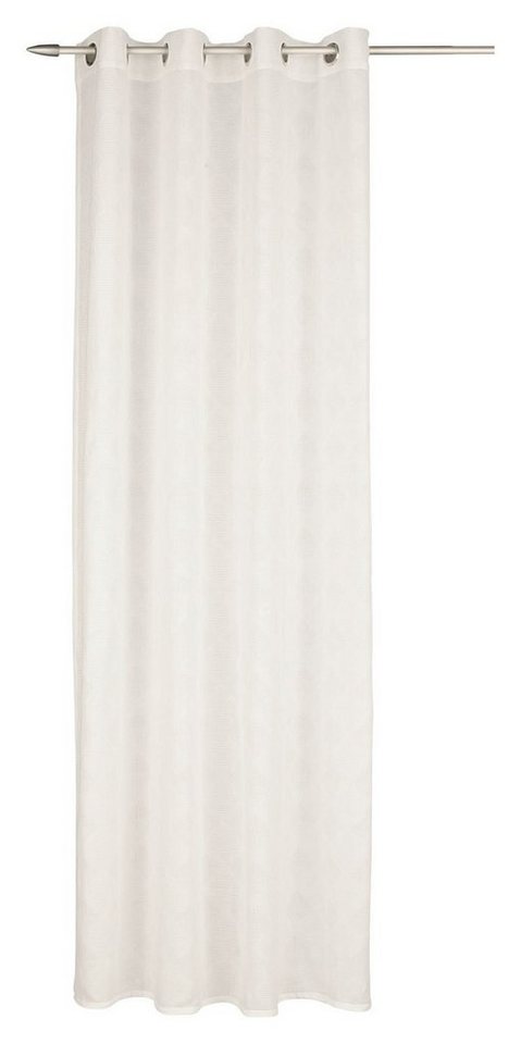 Vorhang Ösenvorhang TULANI, Weiß, B 135 cm, L 245 cm, Albani, Ösen,  halbtransparent