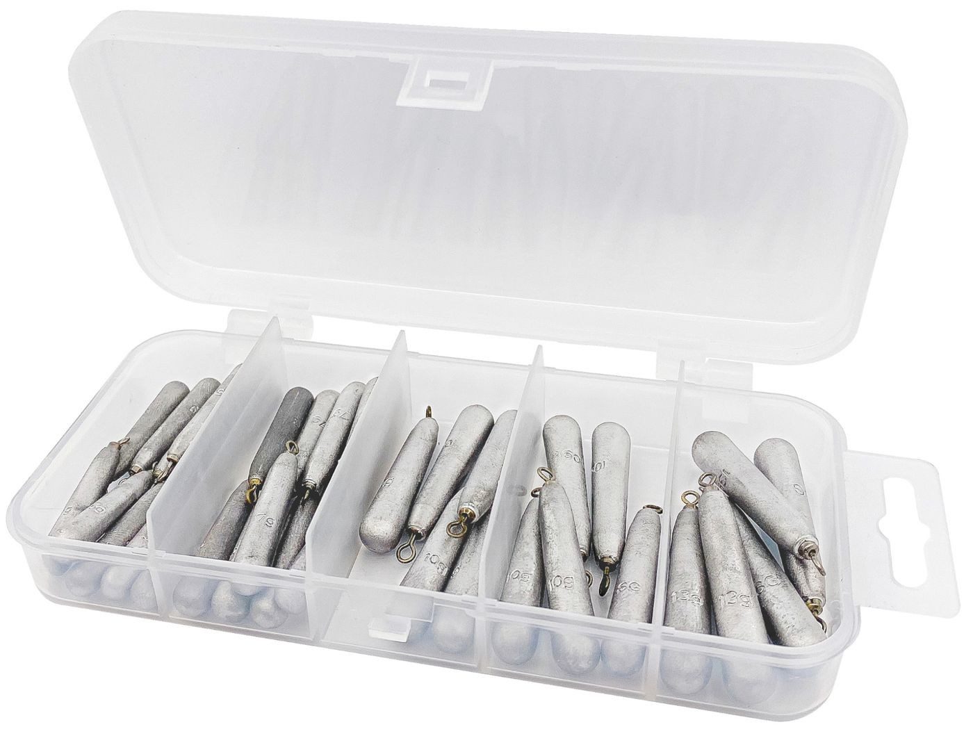 Savage Gear Angelgewicht Savage Gear Lure Specialist Sinker Kit - 35 Tropfenbleie + Box