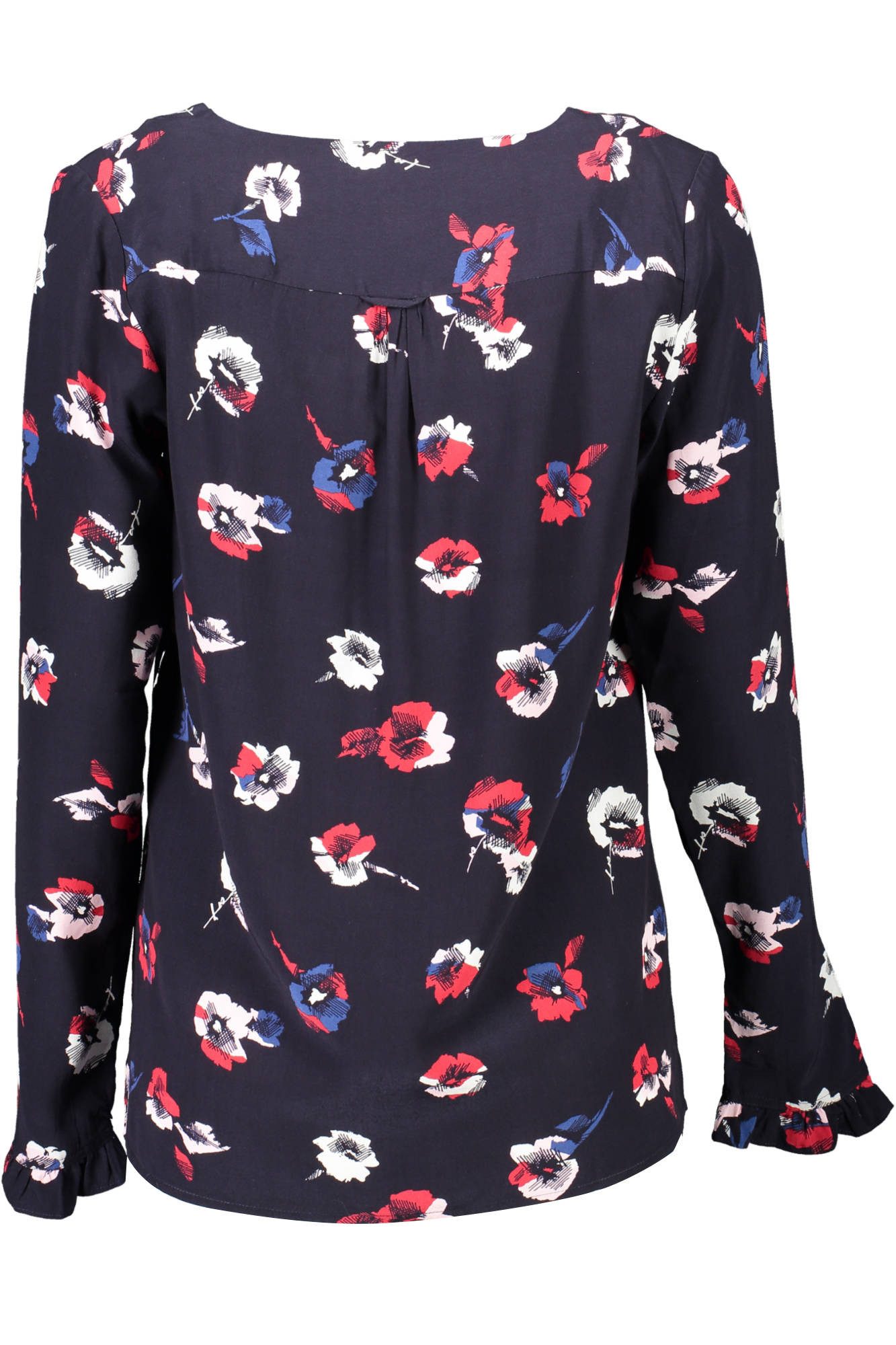 Gant Strickpullover Blauer Damenpullover mit V-Ausschnitt günstig online kaufen