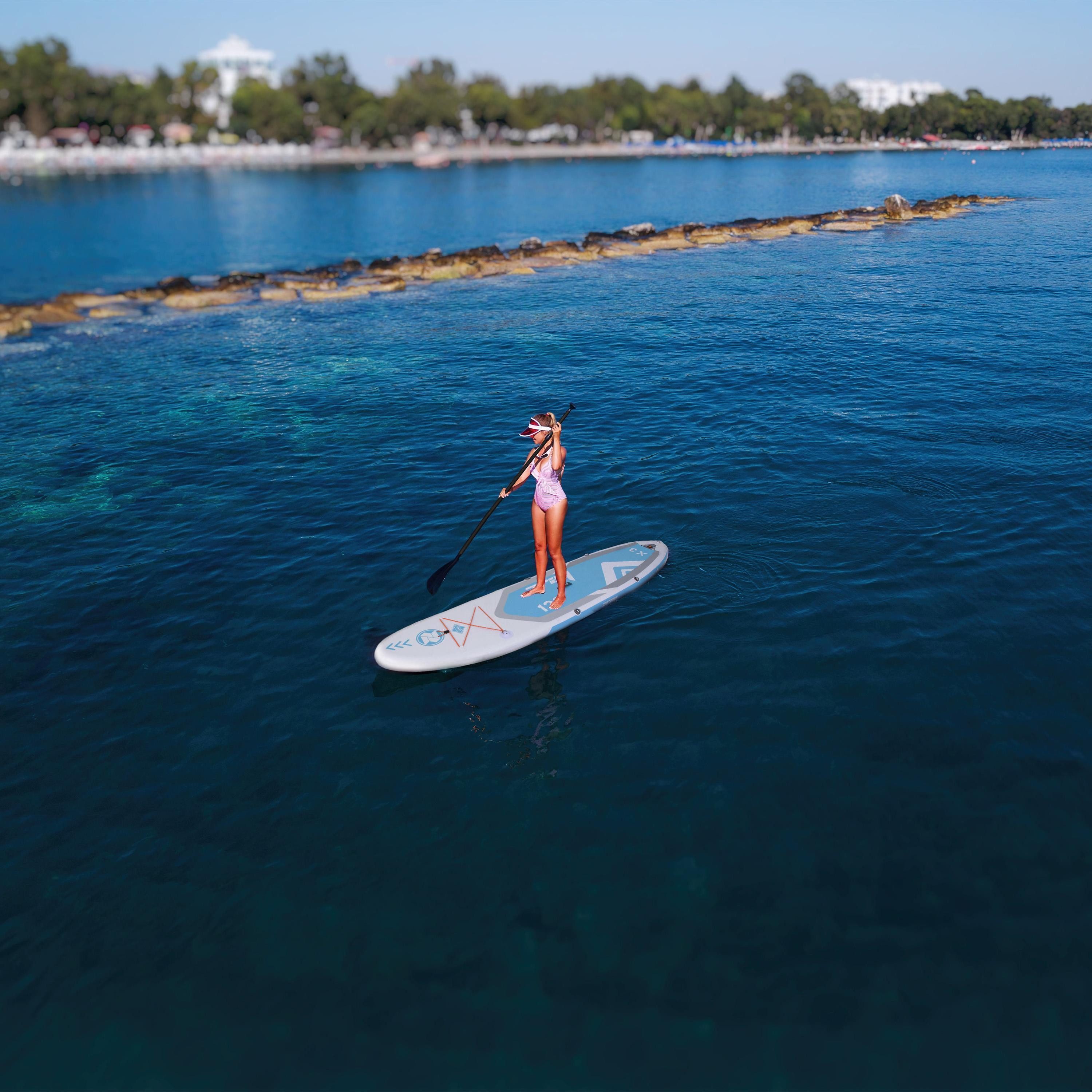 zray Inflatable SUP-Board X3 Stand Up Paddle Board 365x81x15 cm Komplettset blau, All Around Advanced, (Starkes Allround-SUP für Familien und Fortgeschrittene,  – Bild 2 von 5