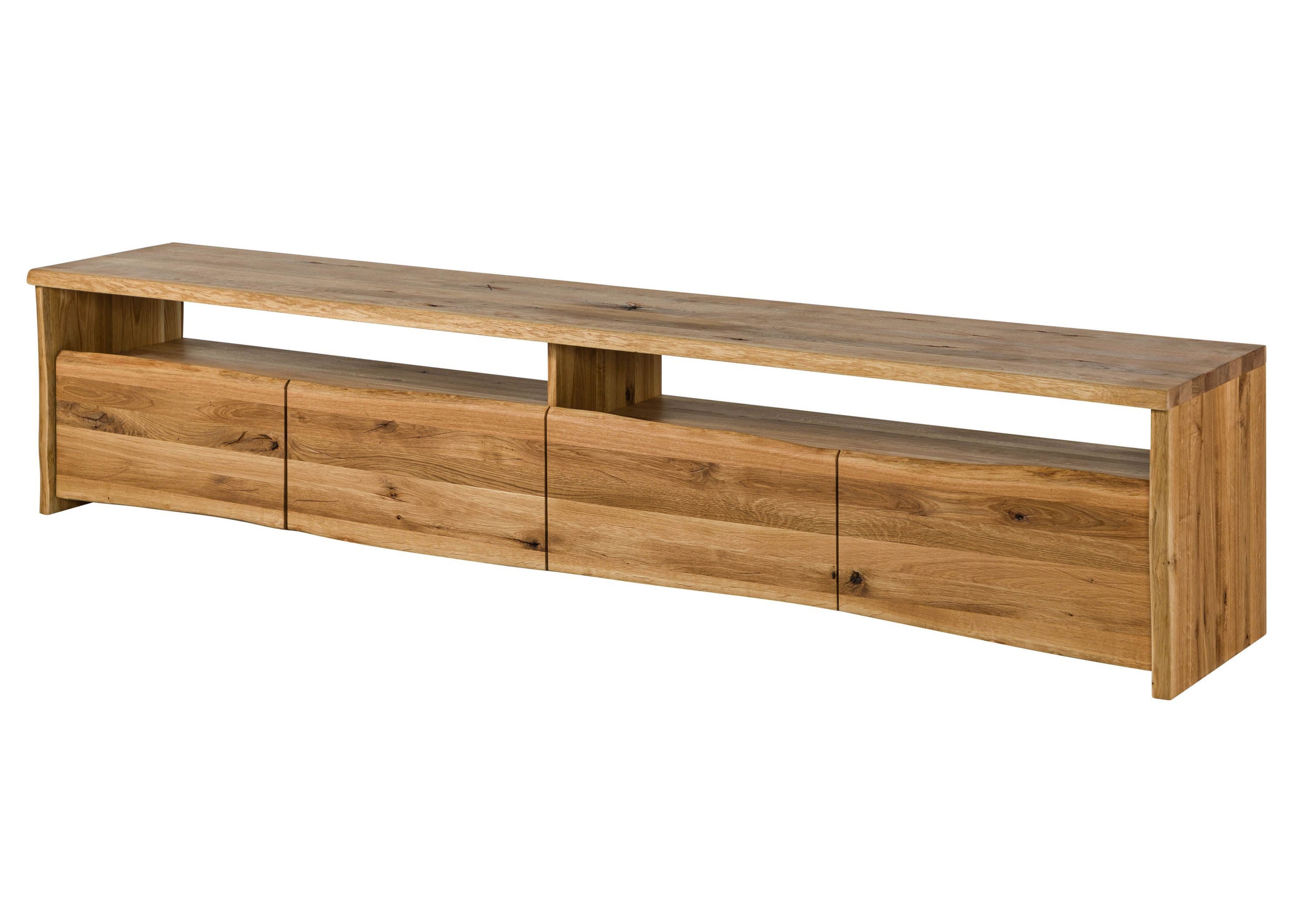 Massivmoebel24 TV-Board PURE OAK (Massivholz), Wildeiche 240x45x50 natur geölt PURE OAK #119