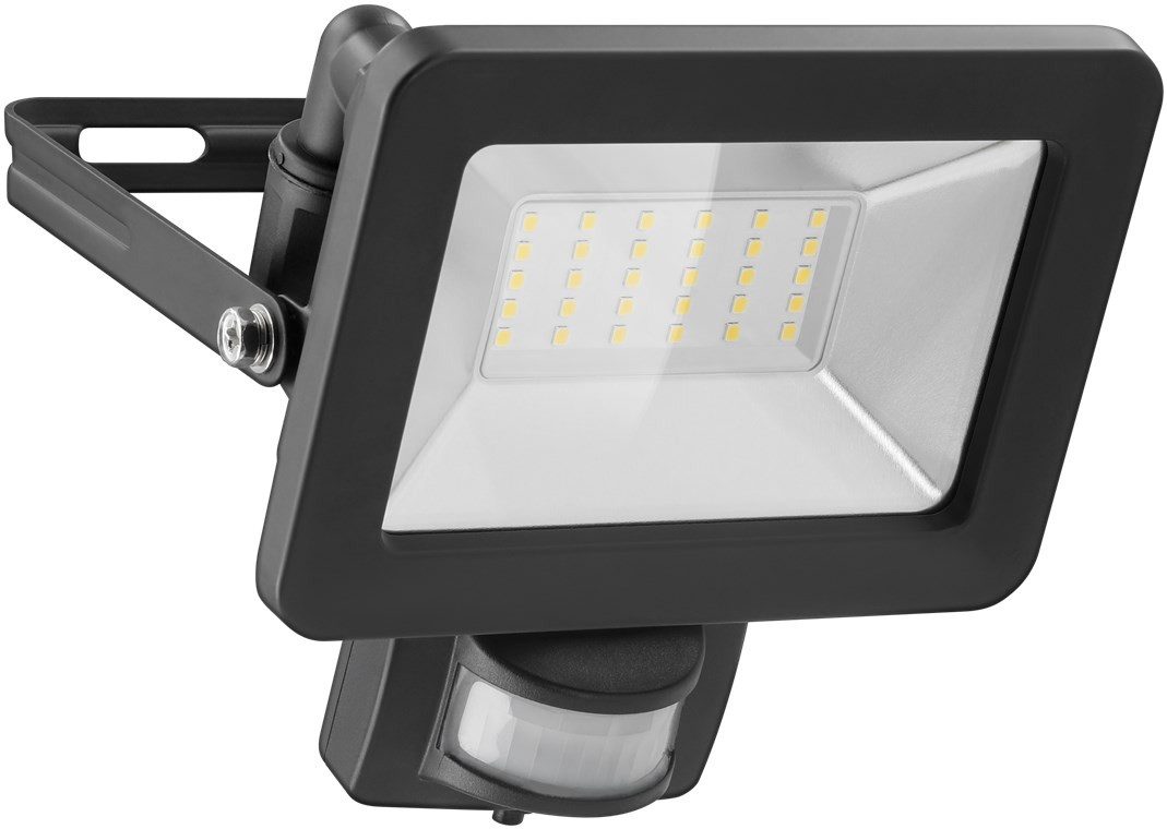 Goobay Lampenfassung LED-Außenstrahler 30 W mit Bewegungsmelder mit 2550 lm neutralweißem L