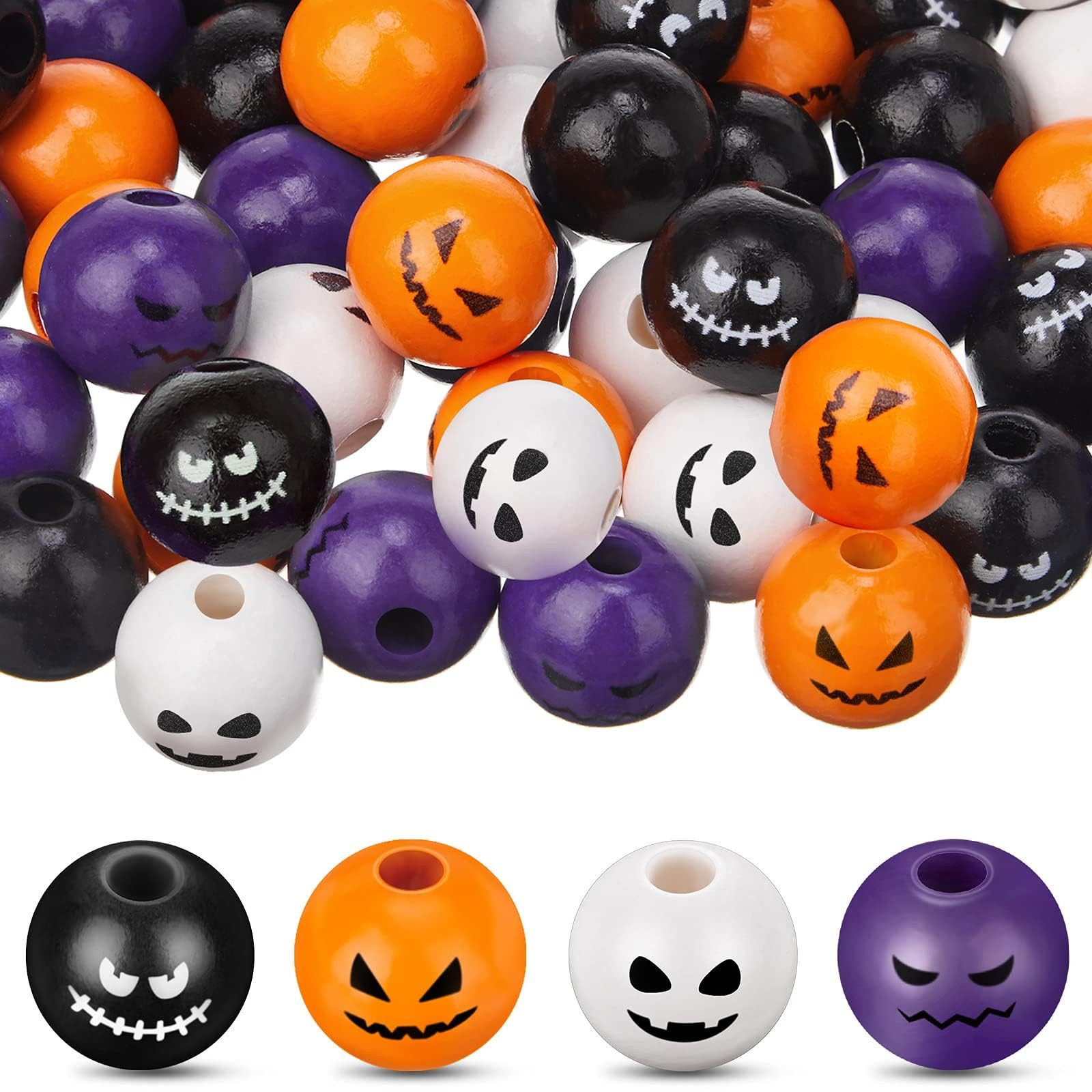 Coonoor Kreativset 120-teiliges Halloween-Schmuckset, Браслеты und Ожерелья, DIY-Handwerkschmuck, Halloween-Schmuckset