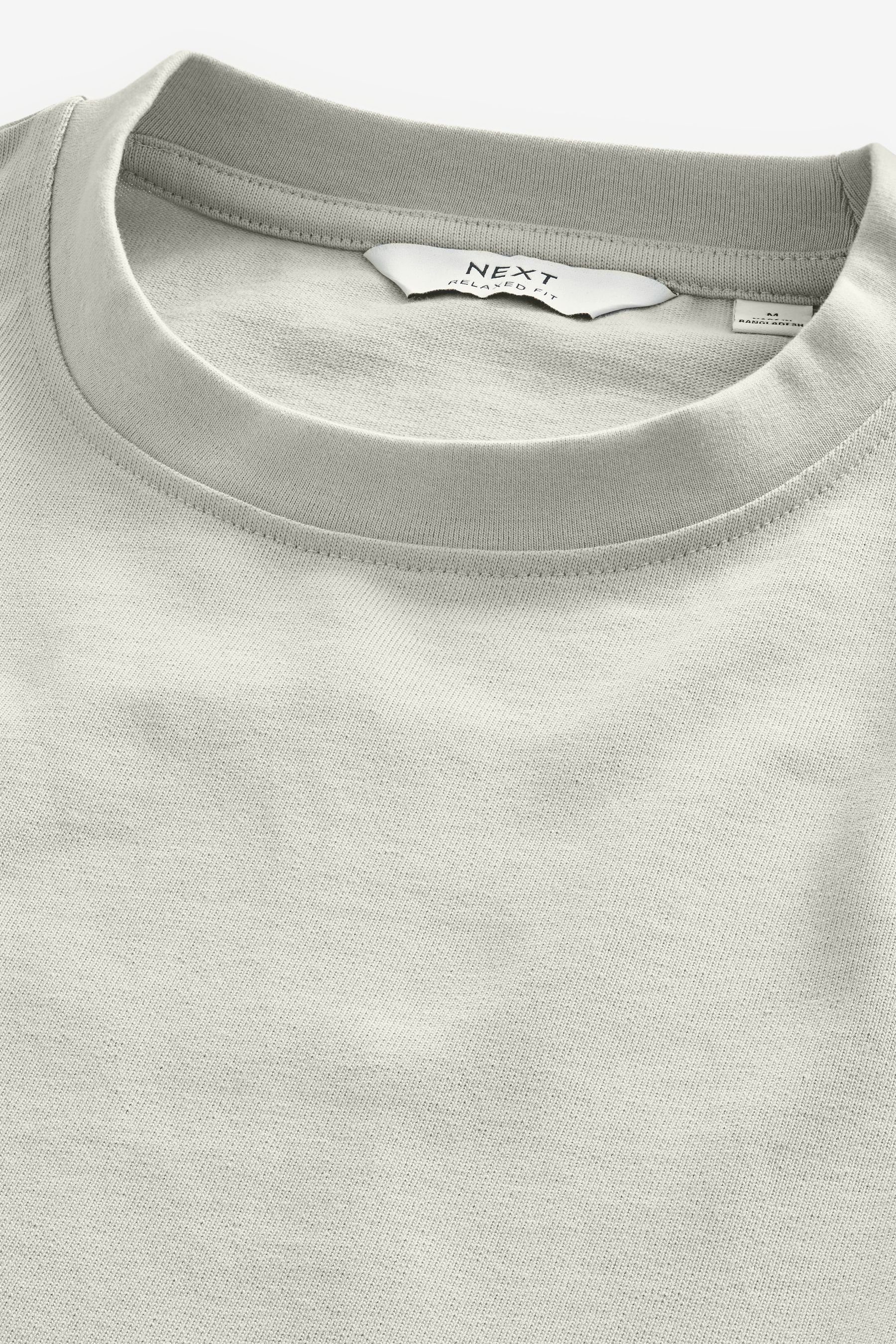 Grey T-Shirt Light T-Shirt (1-tlg) Next Stoff aus schwerem