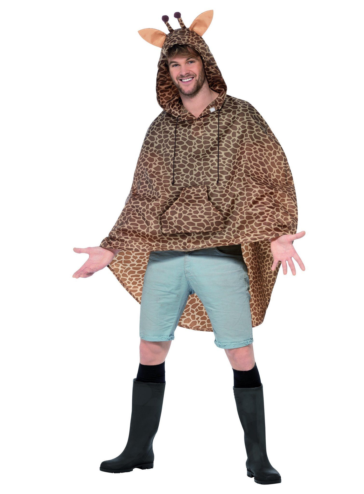 Smiffys Kostüm Poncho Giraffe - Karnevalskostüm Damen Fasching, Tierischer günstig online kaufen