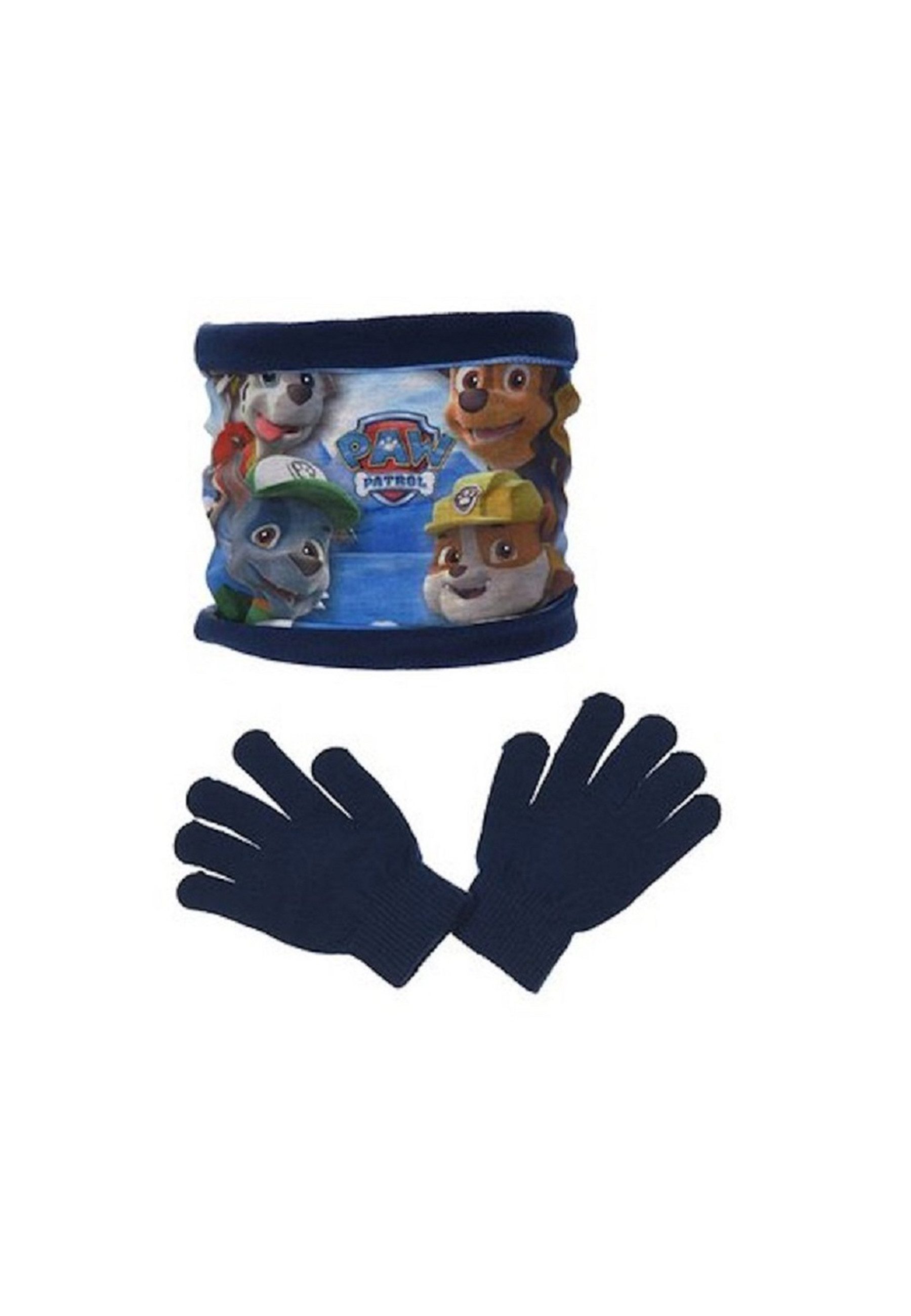 PAW PATROL Loop Kinder Jungen Winter-Set Schal Handschuhe