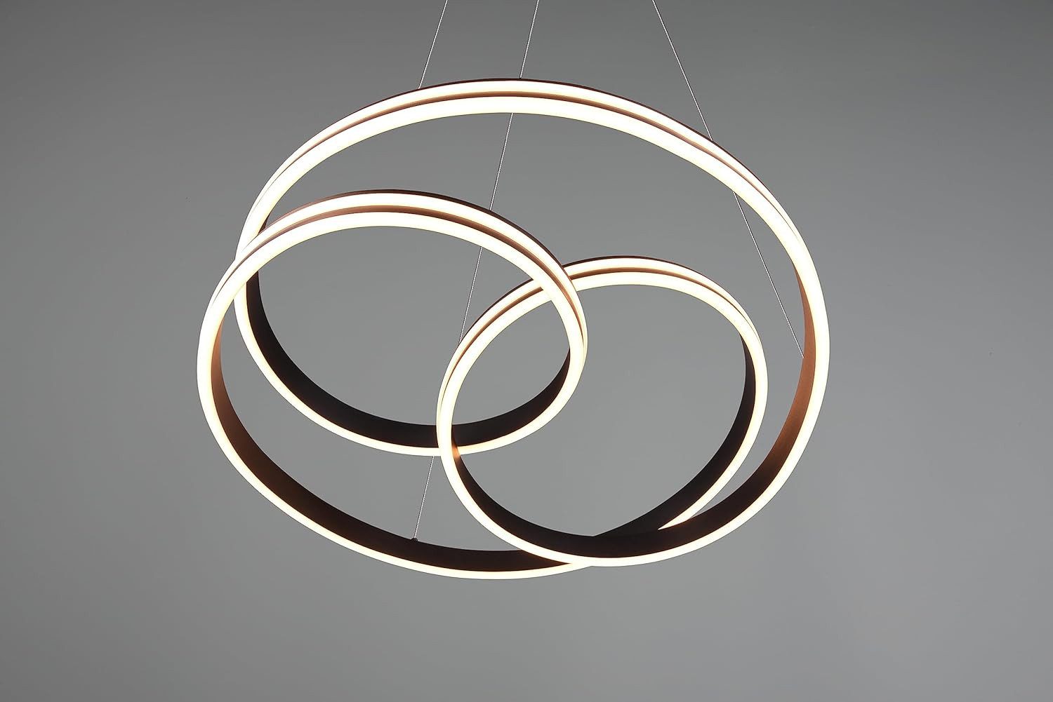 TRIO Leuchten LED Pendelleuchte Nuria, Helligkeit und Lichtfarbe dimmbar, LED fest integriert, warmweißes bis neutralweißes Licht, Energieeffizienzklasse E