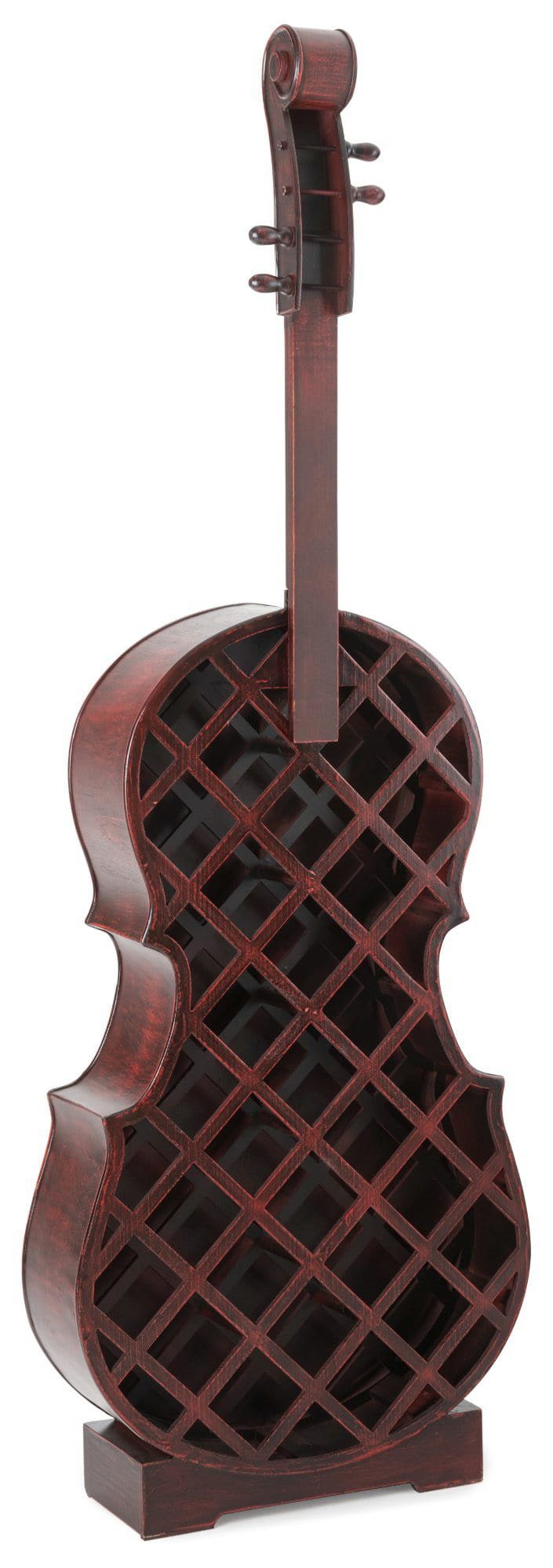 Stagecaptain Weinregal WRS-25 Stradivino Grande Wein- & Flaschenregal für 25 Flaschen, Weinständer Holz stehend in Vintage-Optik "Cello" Design