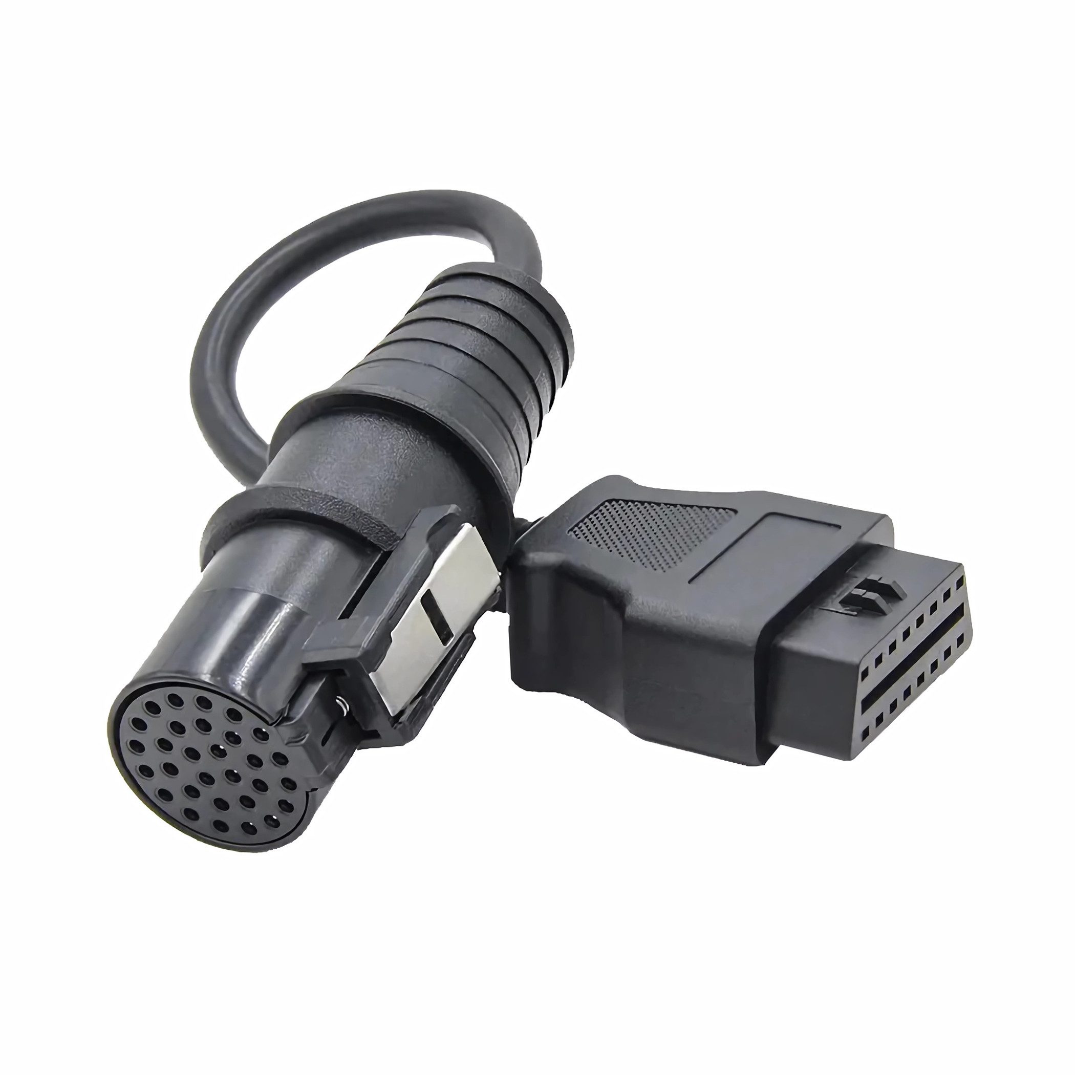 Bolwins P94 OBD zu OBD2 Adapter 30pin zu 16pin Diagnose Auslesen für LKV Iveco Elektro-Kabel, 30-PIN Rundstecker (Iveco, weiblich), OBD2 16-PIN Buchse (weiblich) (30 cm), Fahrzeugdiagnose, Fehlerauslesen, OBD2-Anbindung