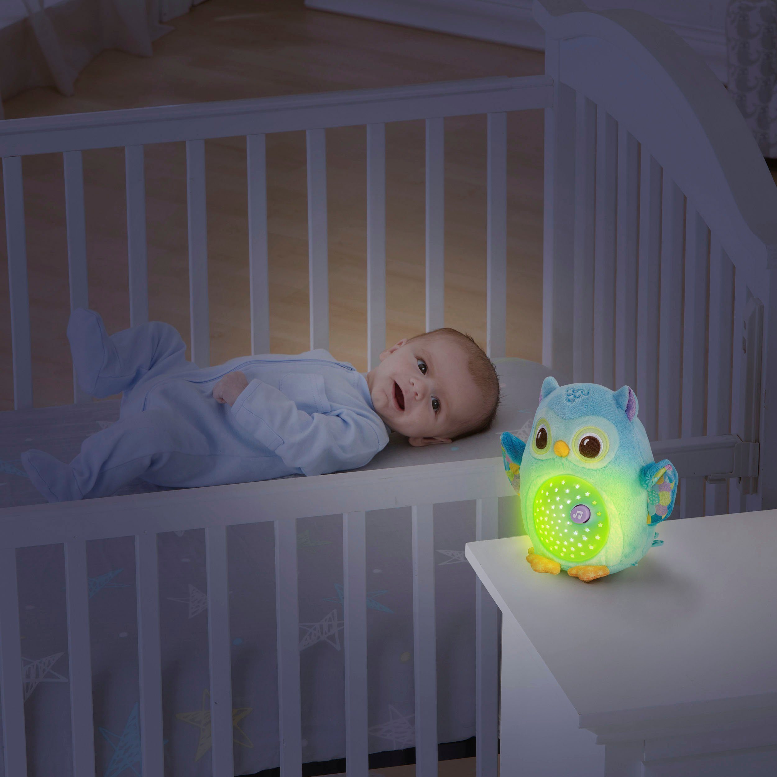 Vtech® Kuscheltier Vtech Baby, Leuchtende Plüscheule, mit Licht- und Soundeffekt