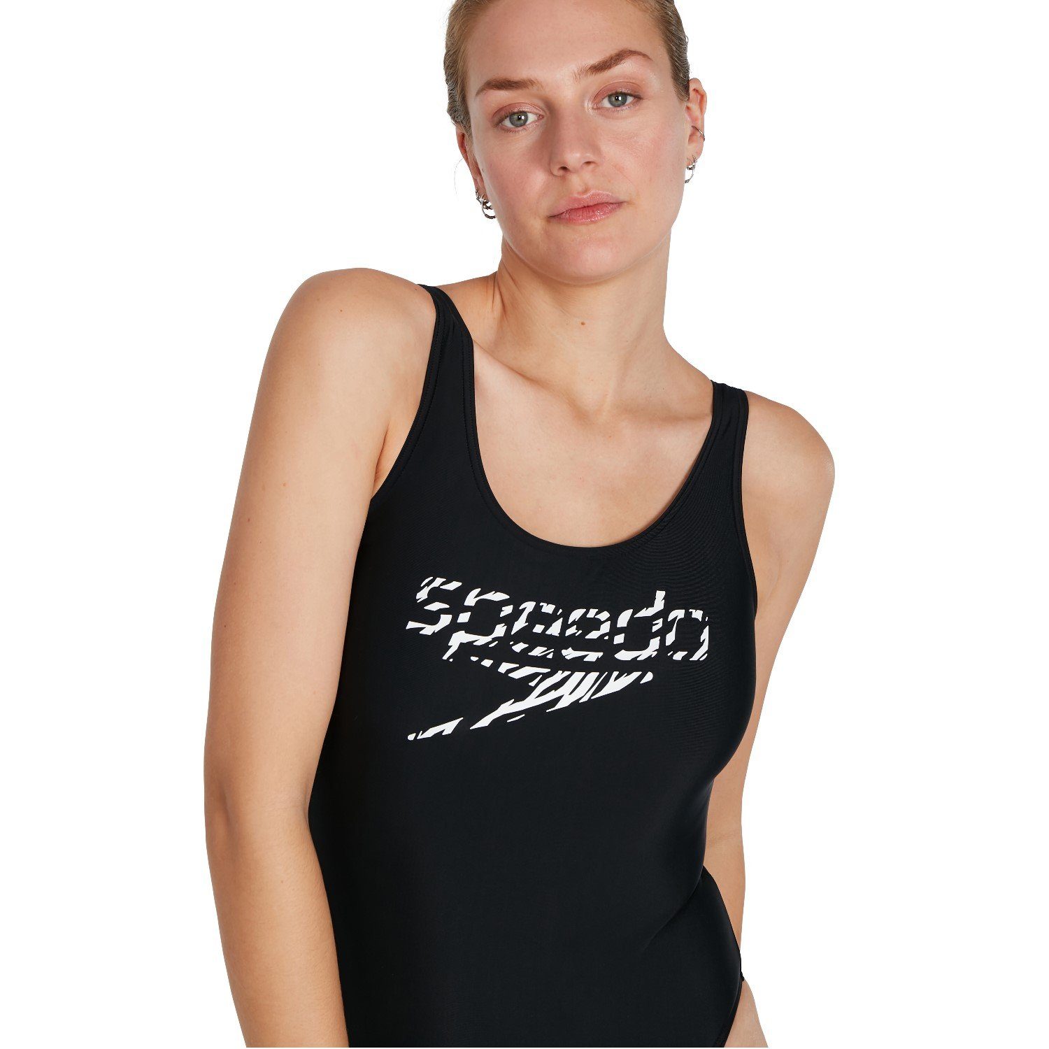 Speedo Badeanzug Logo Deep Damen für tiefem U-Rücken U-Back