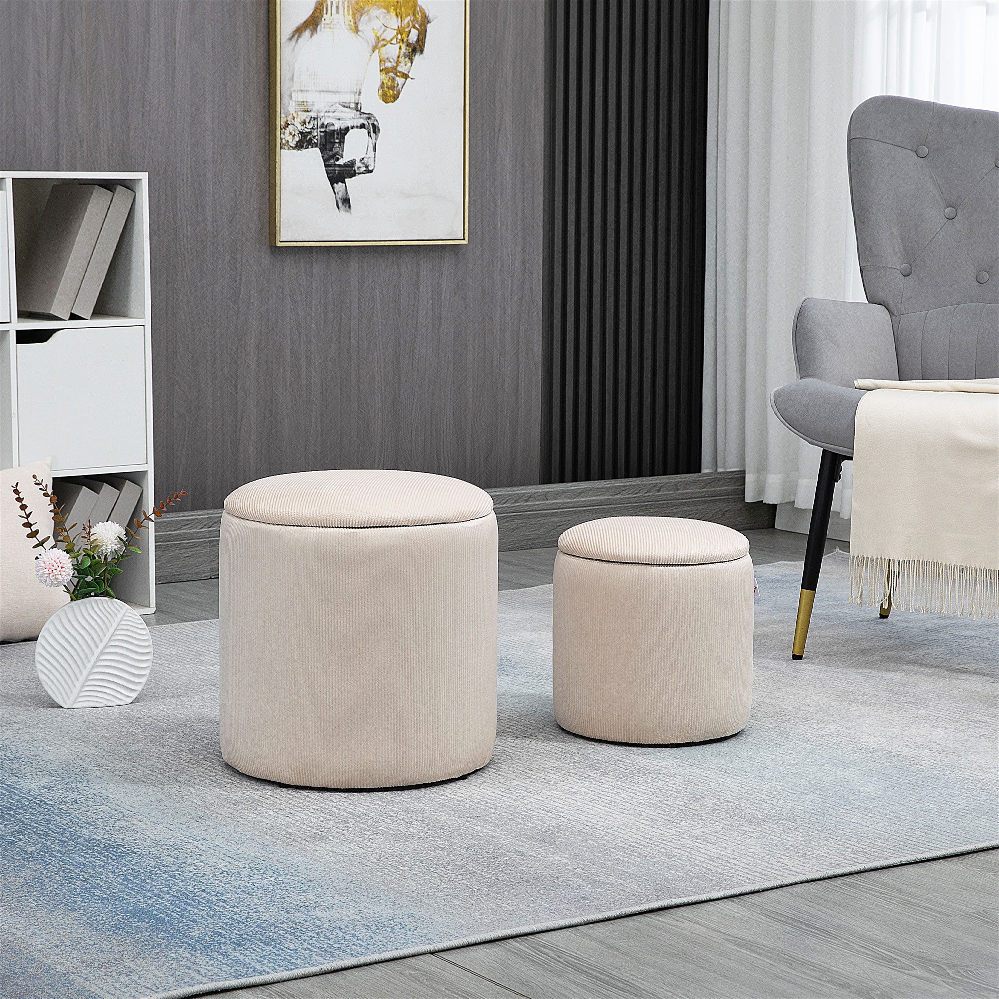 HOMCOM Sitzhocker Ottomane mit Stauraum (Fußhocker günstig online kaufen