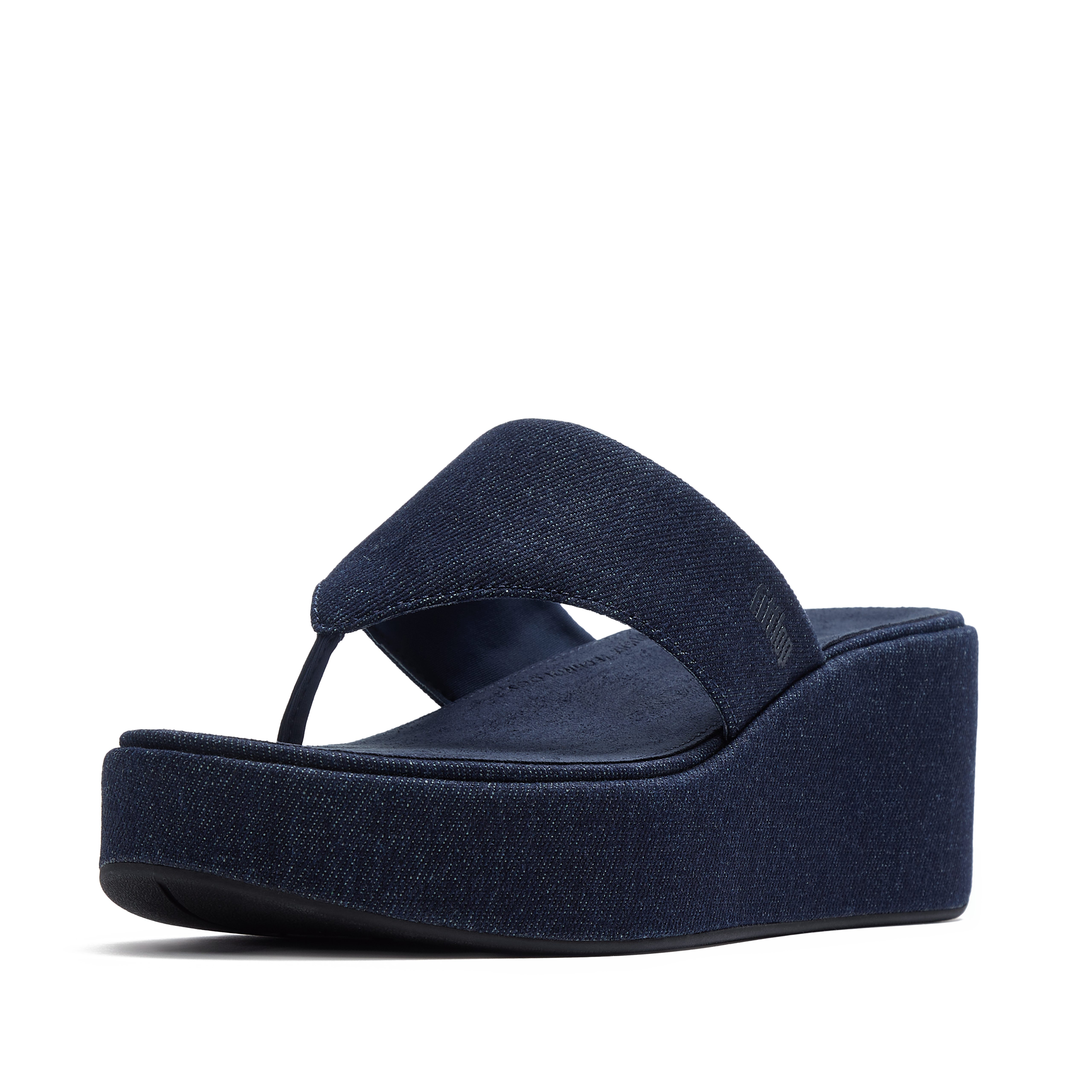 PLATFFORMS DENIM WEDGE TOE-POST SANDALS Dianette