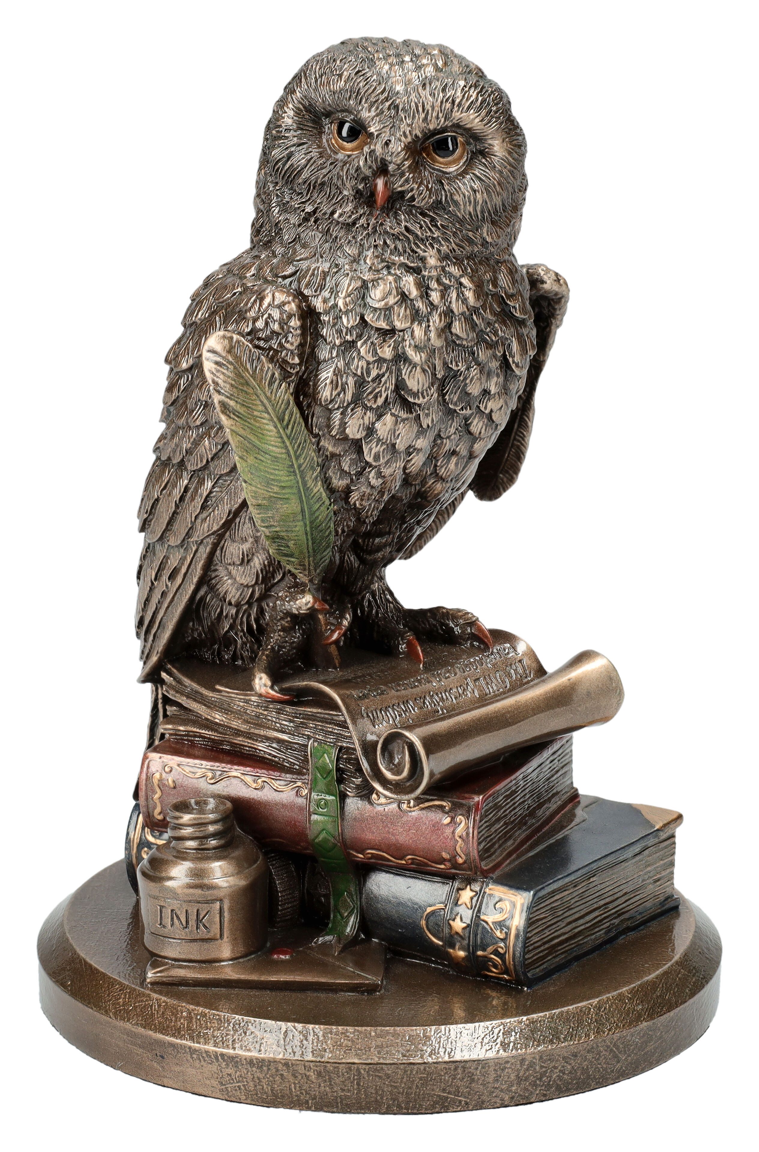 Dekofigur Eulenfigur mit Büchern - An Owl's Tale - Veronese Eule Tierfigur Deko