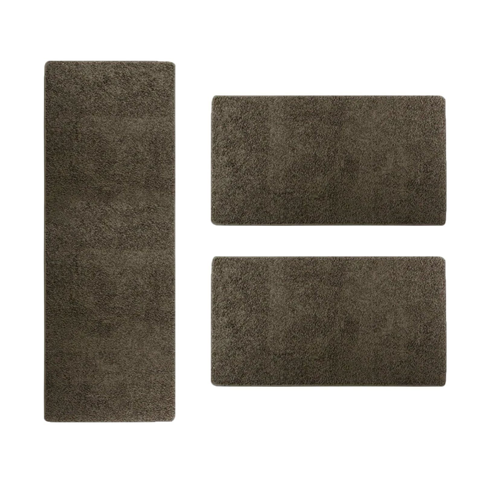 casa pura Hochflor-Bettumrandung Sphinx, 11 Farben, Teppichläufer, ideal im Schlafzimmer, Höhe 9 mm, (3-tlg), Shaggy