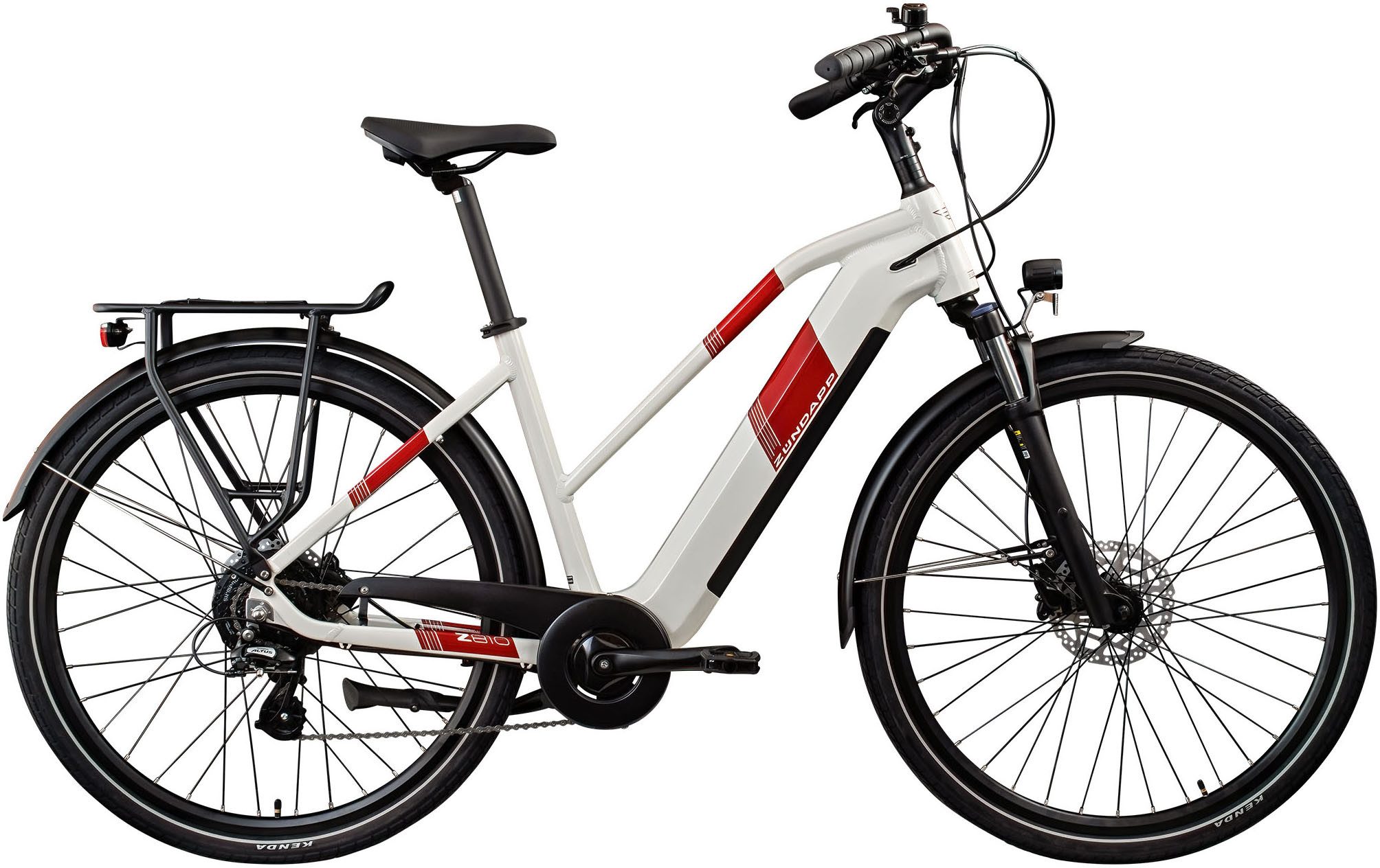 Zündapp E-Bike Trekkingrad Z810, 8 Gang Shimano Altus RD-M310 Schaltwerk, Kettenschaltung, Heckmotor, 550 Wh, Pedelec, Elektrofahrrad für Damen und Herren