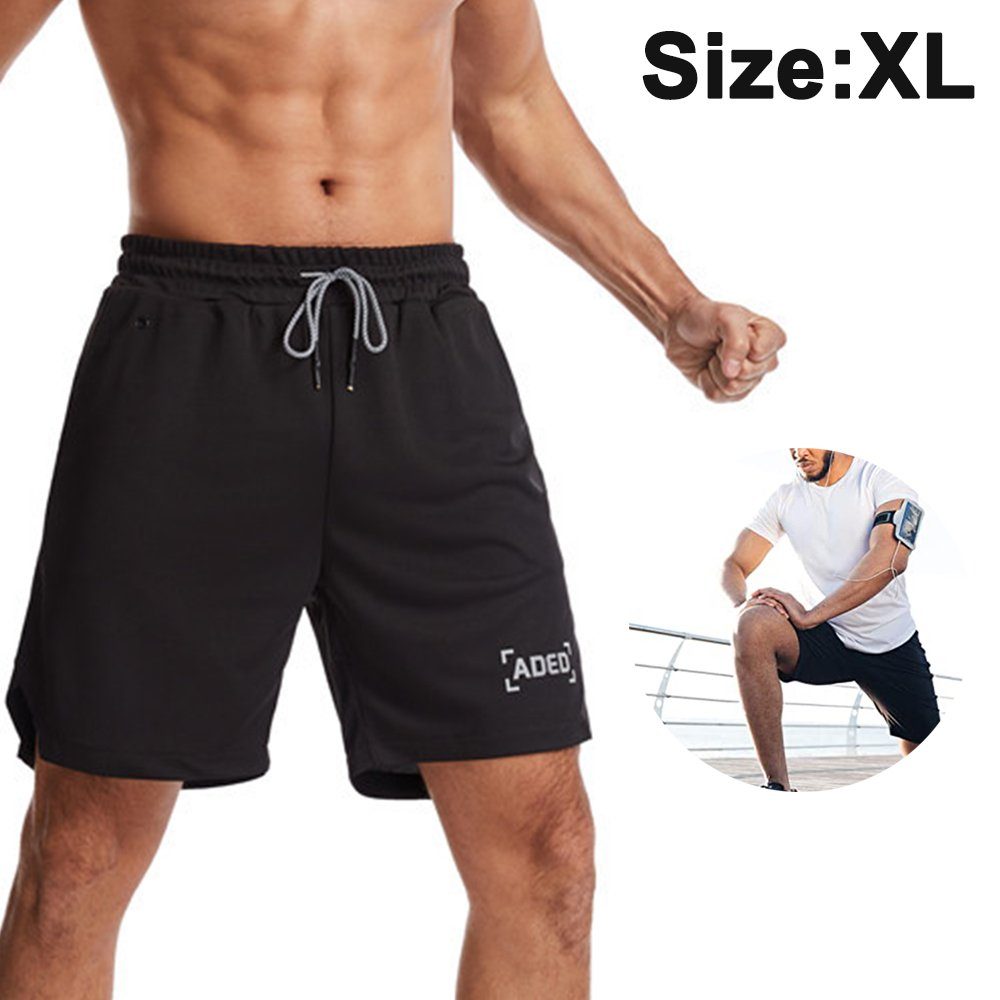 Mmgoqqt Shorts »Herren Sport Shorts Schnell Trocknend Kurze Hose mit  Reißverschlusstasch(XL)«