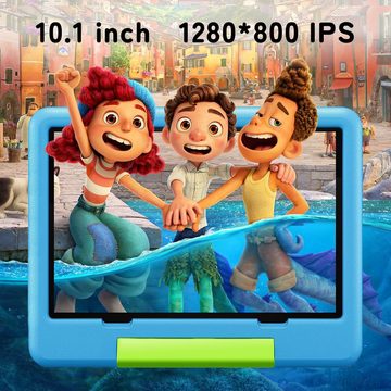 XUEMI Kinder's 10GB RAM 6000 mAh Quad Core Prozessor Tablet (10", 128 GB, Android 13, Kinderunterhaltung auf höchstem Niveau)
