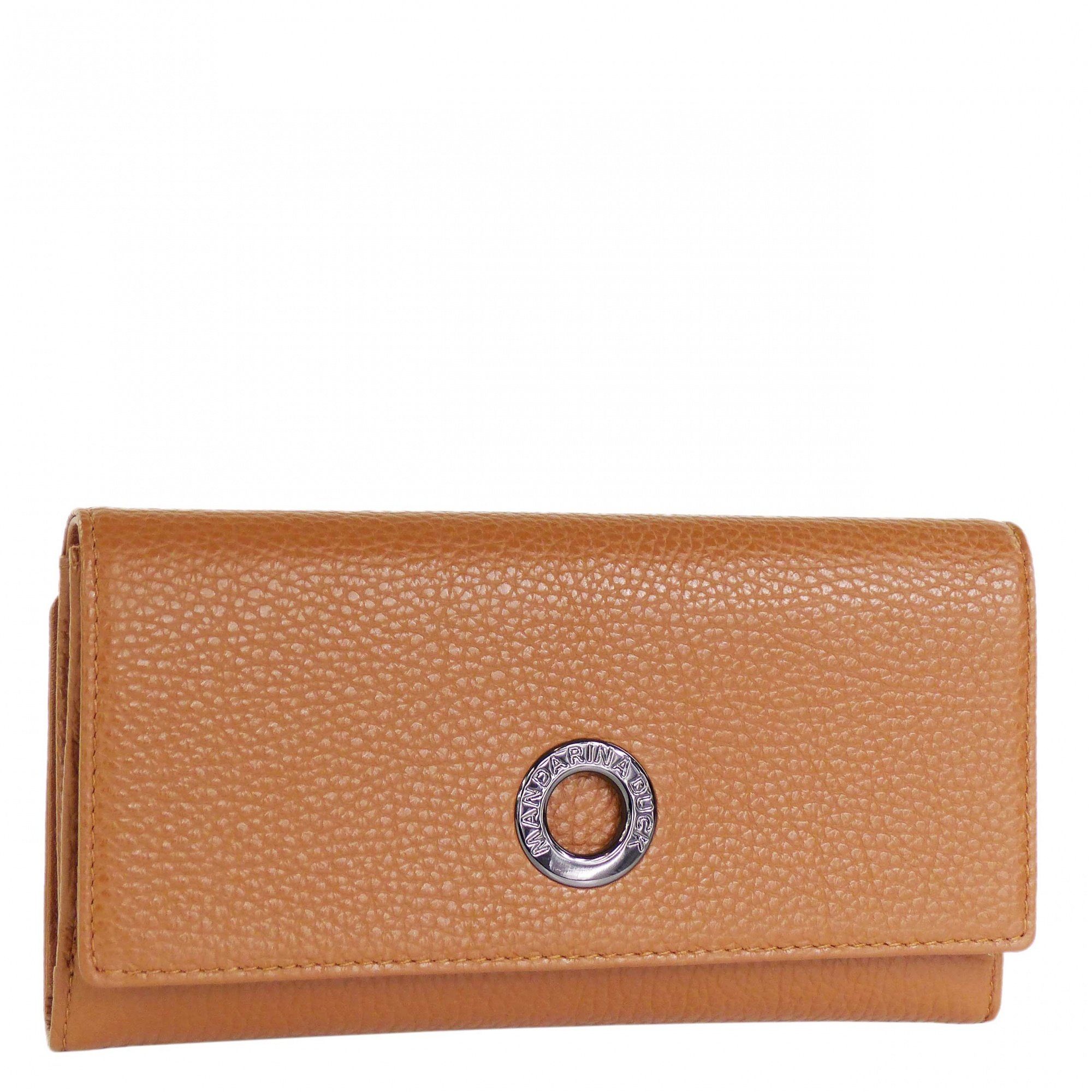 Mandarina Duck Geldbörse Mellow Leather Continental Wallet with Flap FZP630 Indian Tan