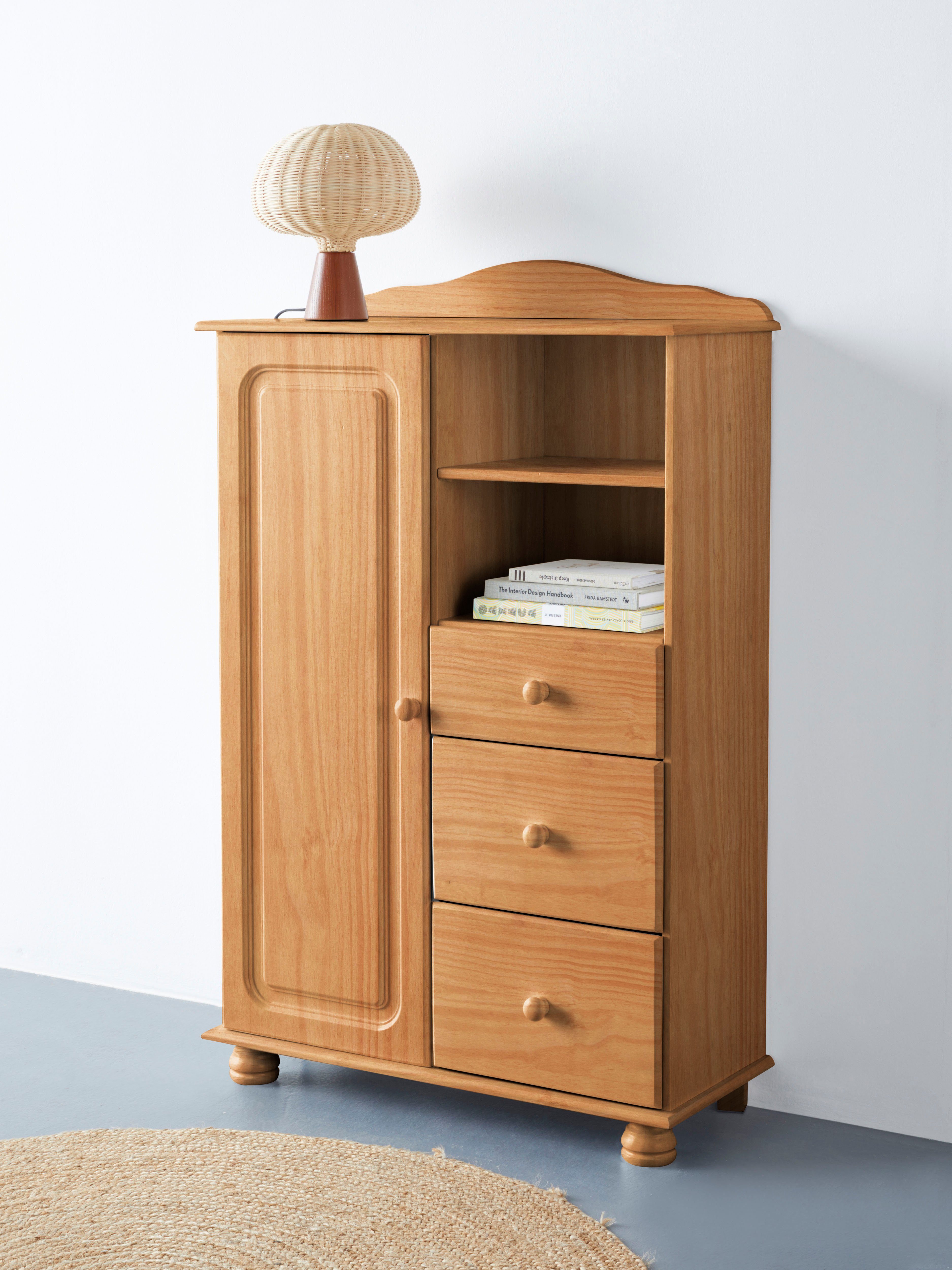 OTTO home Highboard Mette, Stauraumschrank mit 3 Schubladen und verstellbaren Einlegeböden