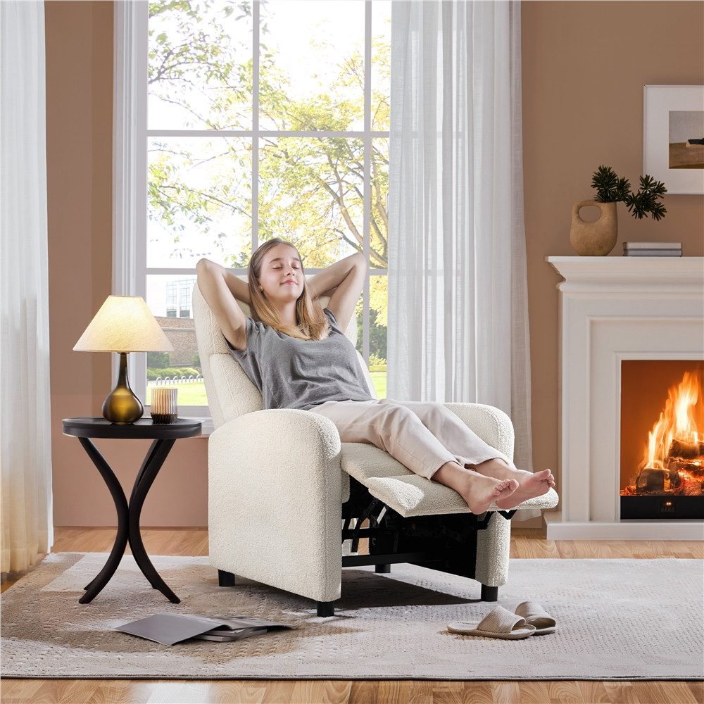 Yaheetech Relaxsessel Ruhesessel mit Verstellbarer Rückenlehne & Fußstütze, günstig online kaufen