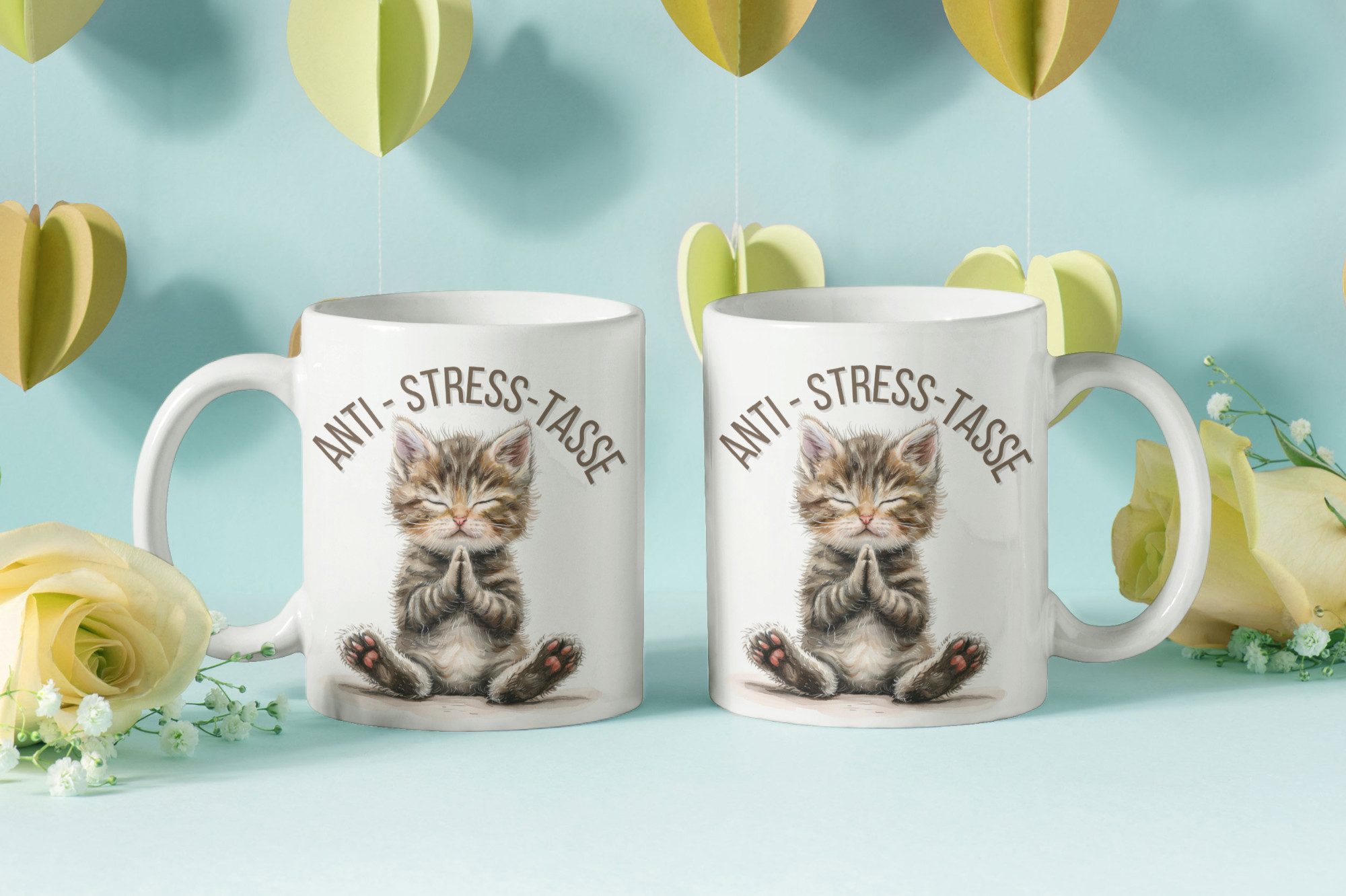 WS-Trend Tasse Anti Stress Baby Katze Kätzchen Kaffeetasse Teetasse Geschenkidee, 1-tlg., Keramik