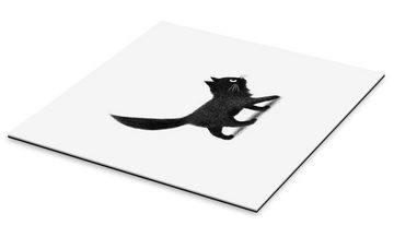 Posterlounge XXL-Wandbild Terry Fan, Kleine schwarze Katze, Illustration