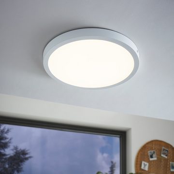 EGLO Aufbauleuchte FUEVA 1, LED fest integriert, Warmweiß, schlankes Design, nur 3 cm hoch, Durchmesser 40 cm