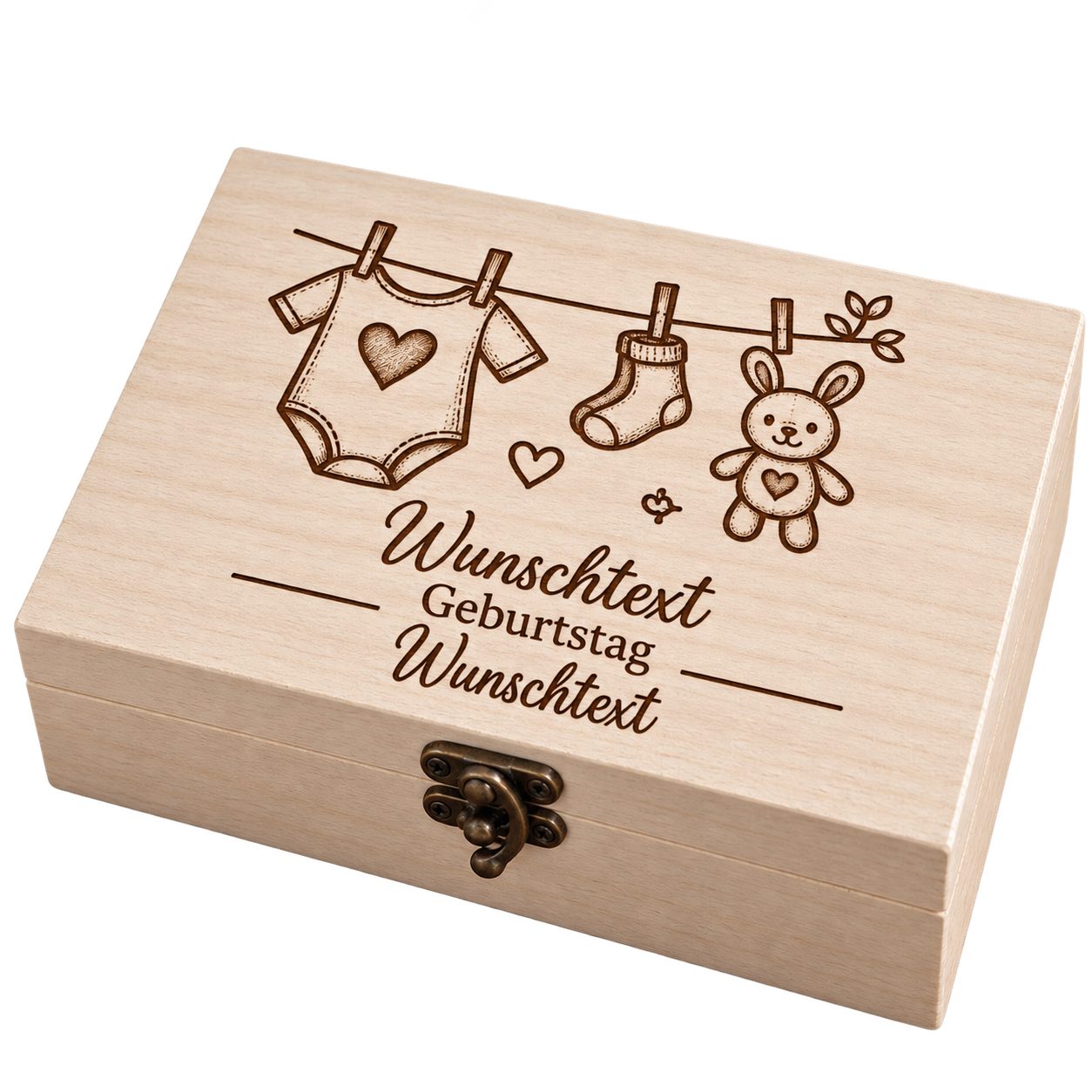 LaGravu Geschenkbox Personalisierte Erinnerungsbox Schwangerschaft und Geburt, Individuell personalierbar mit Wunschtext oder Wunschfoto