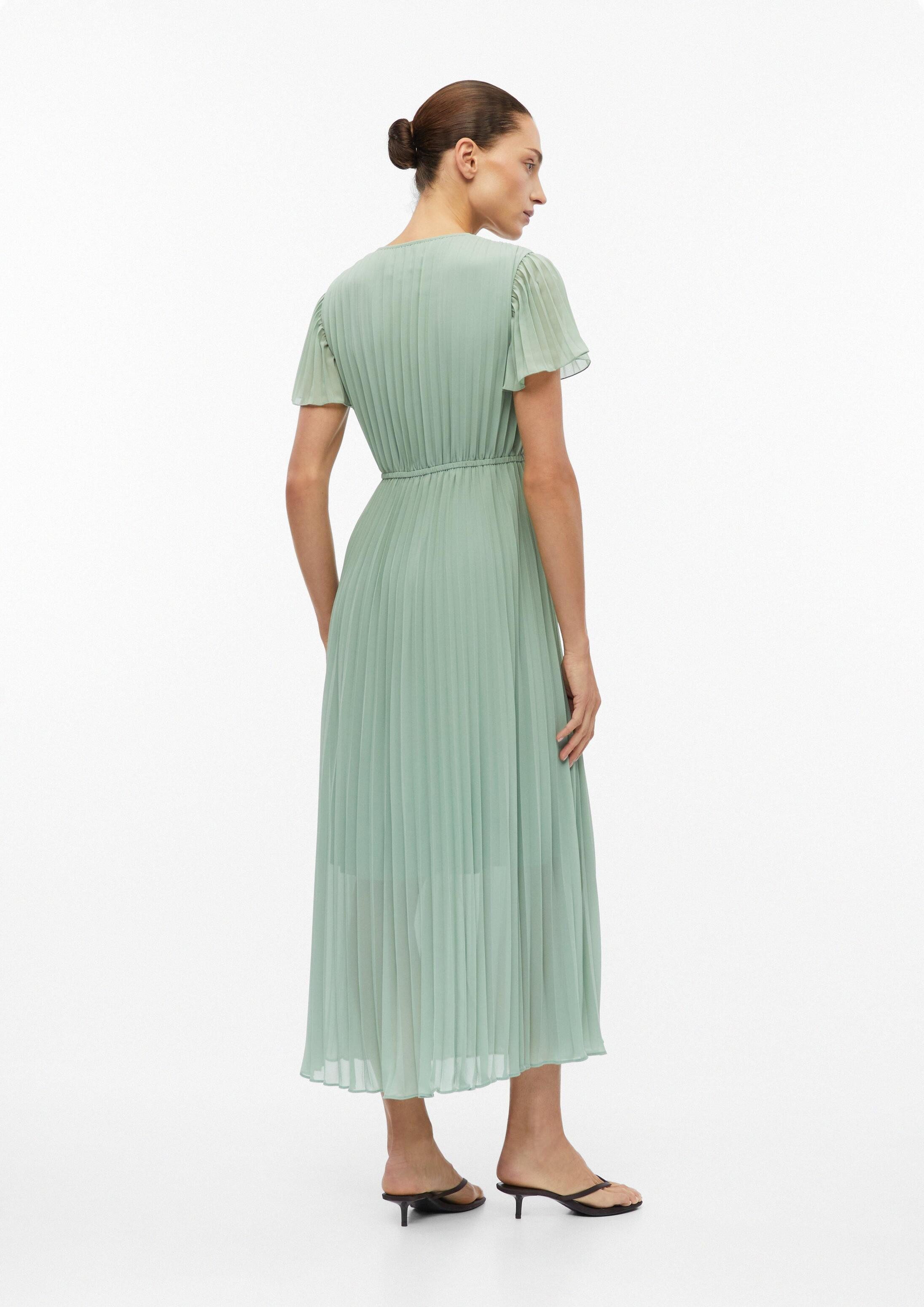 comma Maxikleid Kleid Plissiertes Kleid in Midilänge