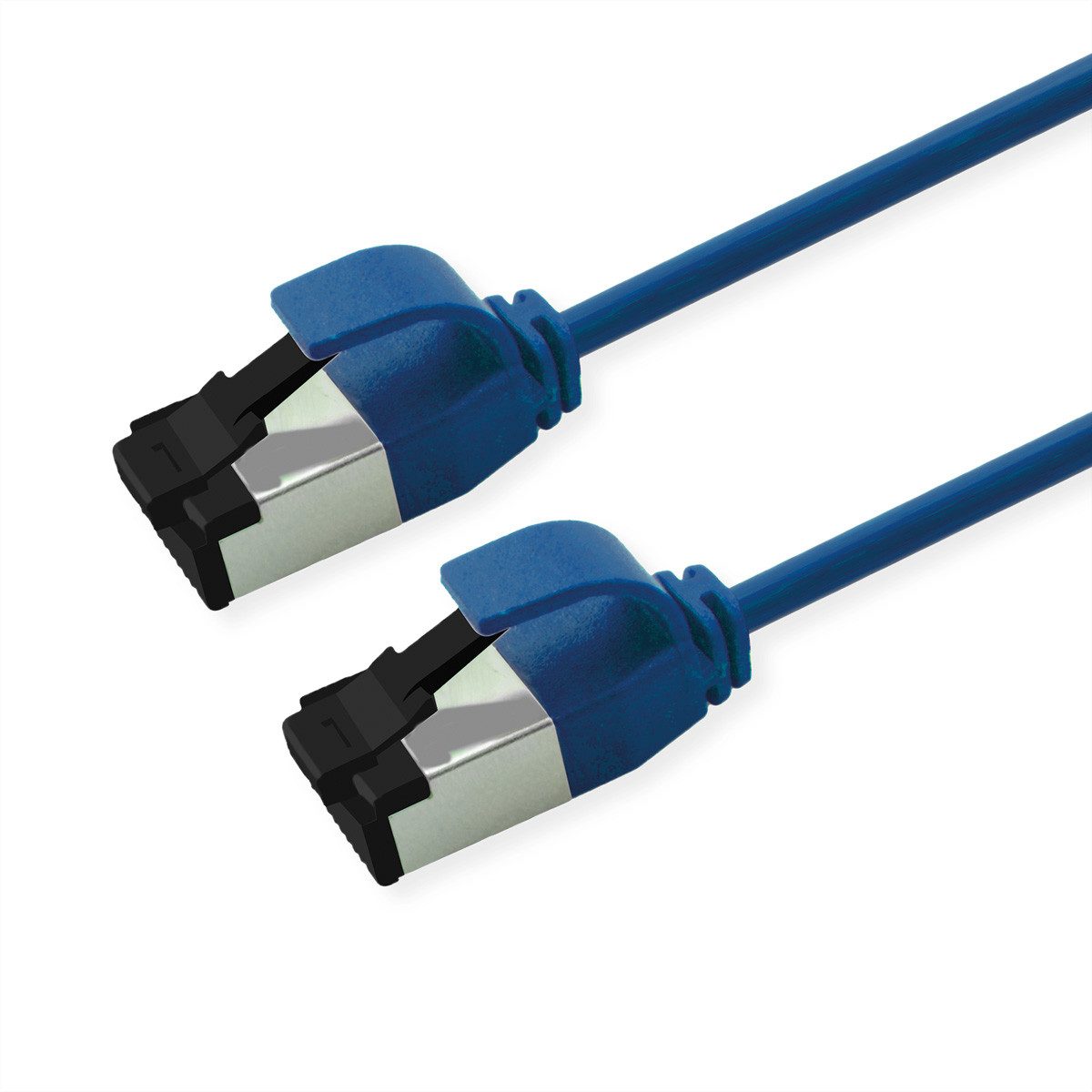ROLINE U/FTP Patchkabel Cat.8 (Class I), slim LAN-Kabel, RJ-45 Männlich (Stecker), RJ-45 Männlich (Stecker) (15.0 cm), LSOH, Litzendraht