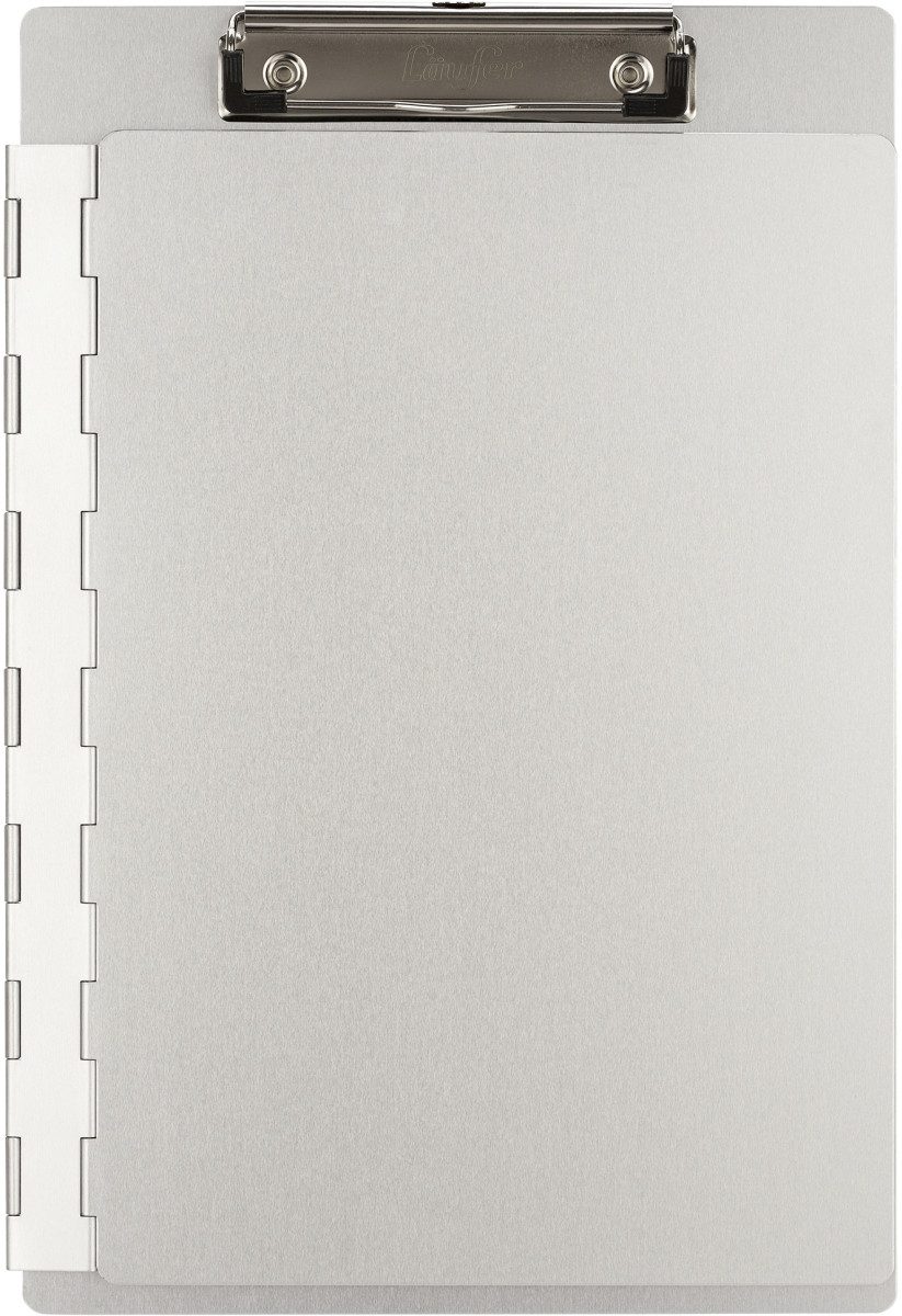 Läufer Schreibmappe Klemmbrettmappe A4 mit seitlicher Schutzklappe Aluminium