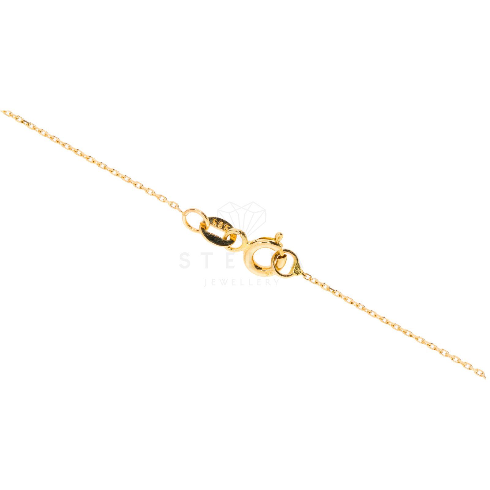 Collier 585er Gold Halskette mit Buchstaben Anhänger
