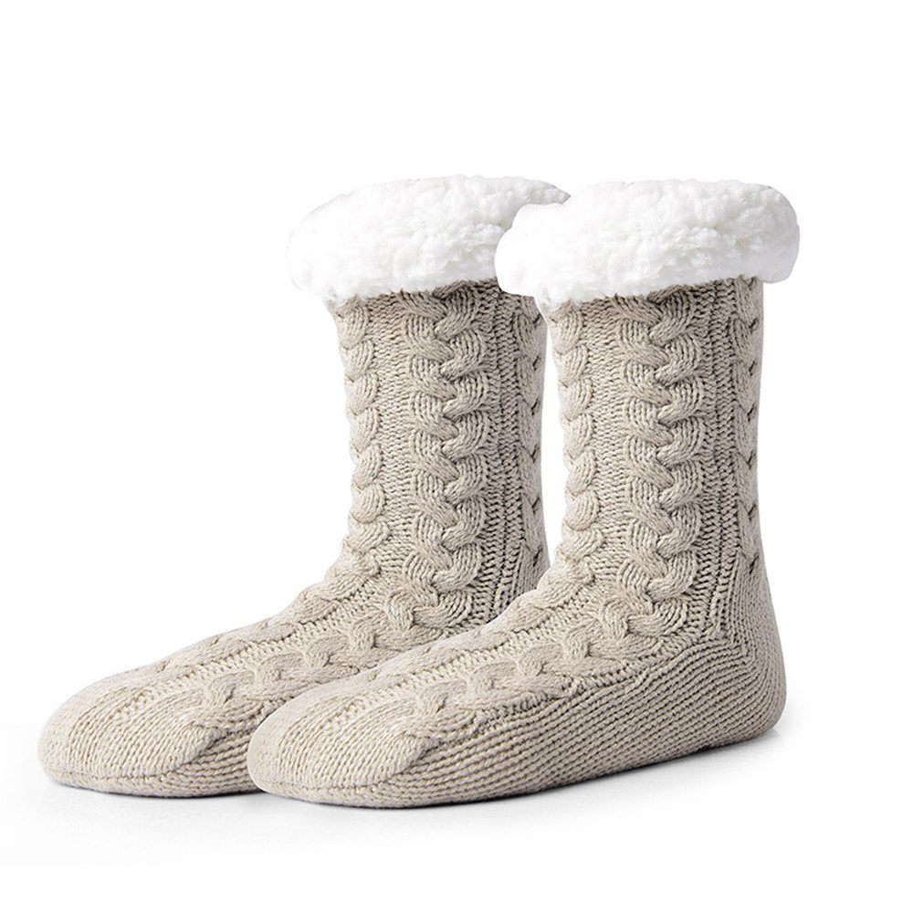 Cachito Kuschelsocken Wintersocken Stoppersocken Weihnachtssocken Haussocken (mit Fleece Futter und ABS Anti-Rutsch-Socken Noppen) Für Herren und Damen