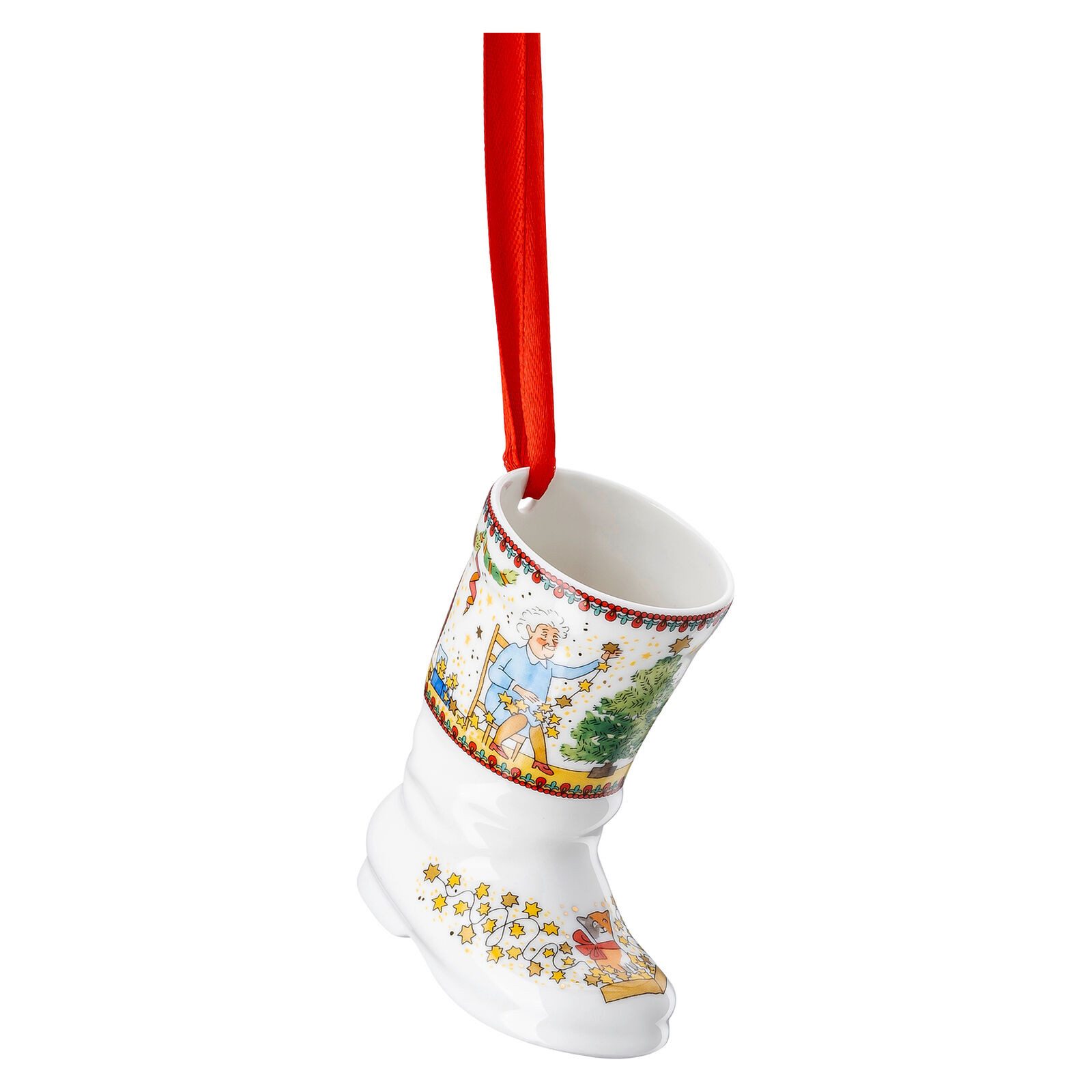 Hutschenreuther Christbaumschmuck Porzellanstiefel Weihnachtsstiefel 2024 in OVP, Sammelobjekt mit OVP (Originalverpackung)