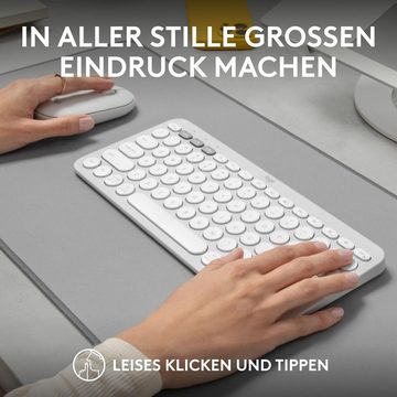 Logitech Pebble 2 Combo, kabellose Tastatur- und Maus-Set, leise, anpassbar, Bluetooth, Easy-Switch für Windows, macOS, iPadOS