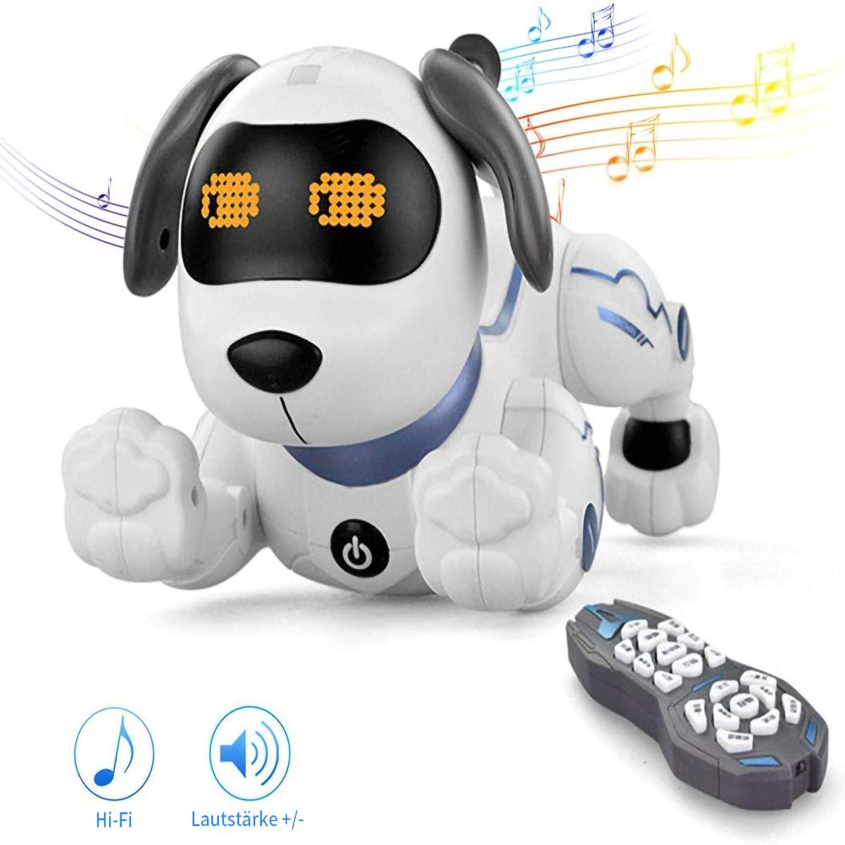 yozhiqu RC-Roboter Sprachgesteuerter ferngesteuerter intelligenter Stunt-Roboterhund, Programmierbare Aktionen,intelligente Interaktion,Geschenke für Kinder