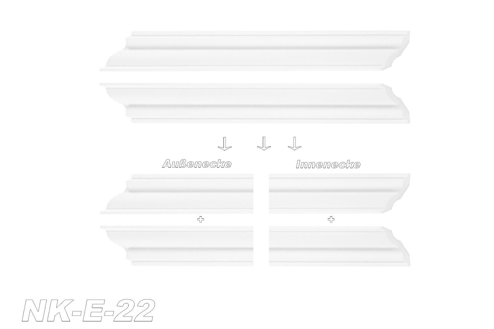 marbet design Stuckleiste E-22, Innen- & Außenecke (1 Stück), XPS Styropor günstig online kaufen