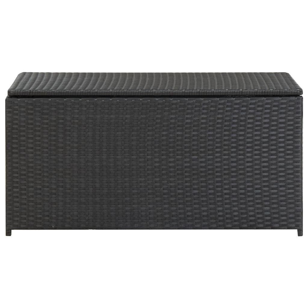 furnicato Gartenbox Poly Rattan 100x50x50 cm Schwarz (1 St)