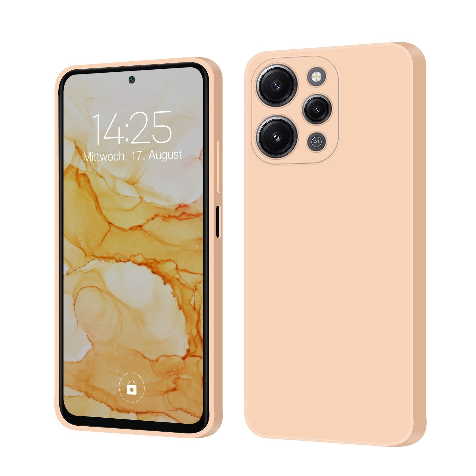 Tec-Expert Handyhülle SoftGrip Cover Hülle für Xiaomi Redmi 12, Cover Bumper Case viele Farben wahlweise mit Glas