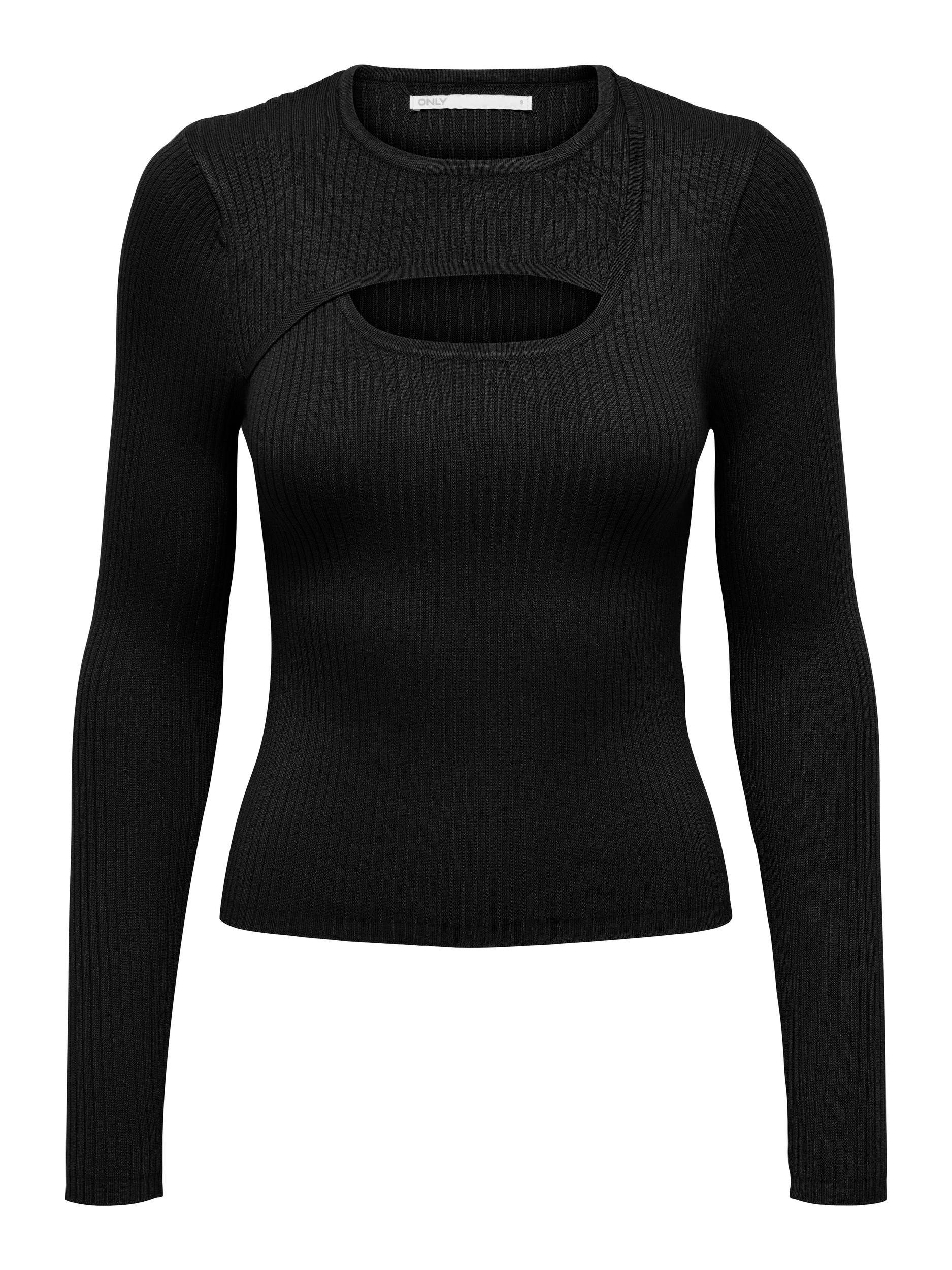 ONLY Strickpullover ONLASHLEY LS PEAKABOO ONECK KNT