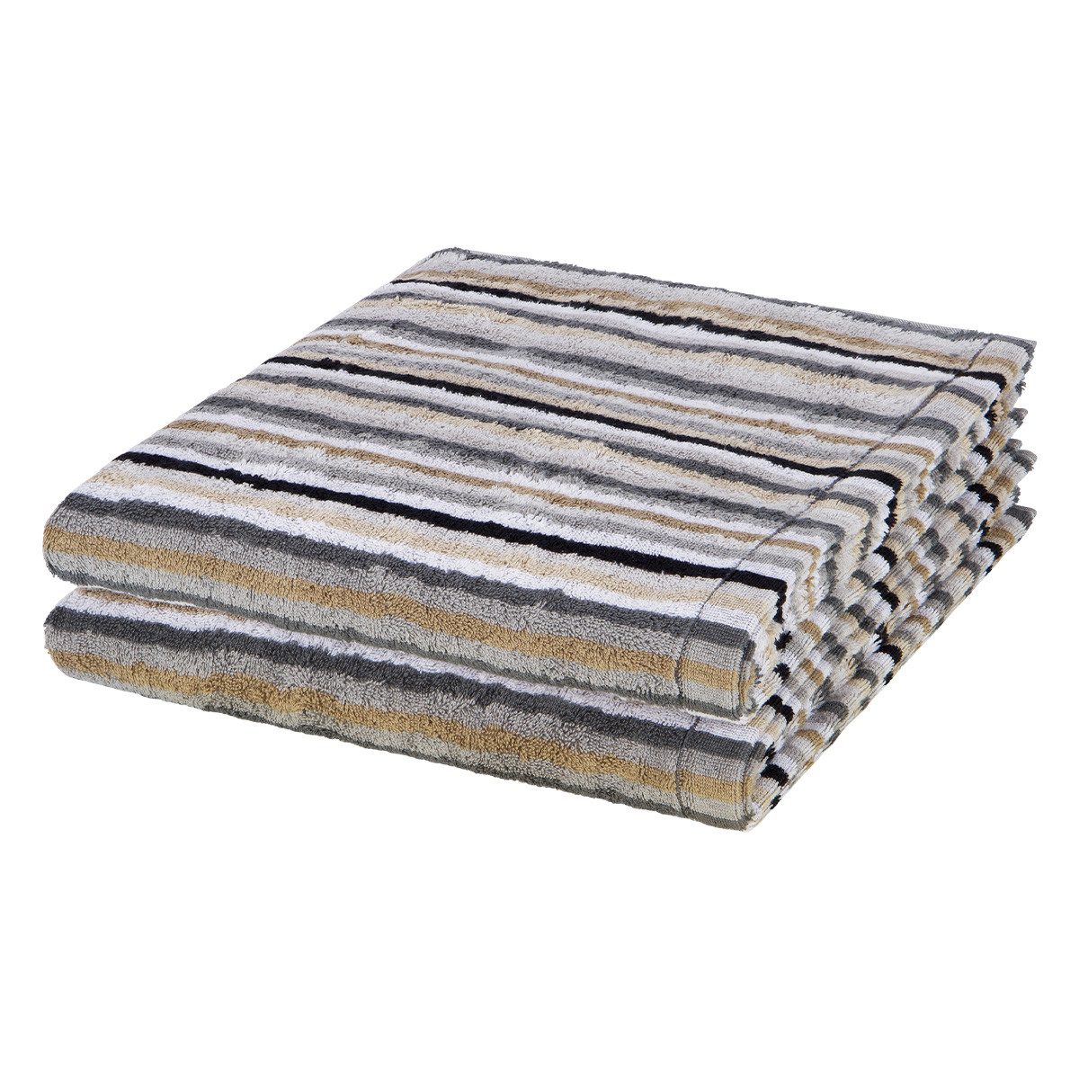 Cawö Handtuch Set Lifestyle, Walkfrottee (Spar-Set, 2-St), 2 X Duschtuch im Set - Baumwolle - Saugstark - Weich und pflegeleicht