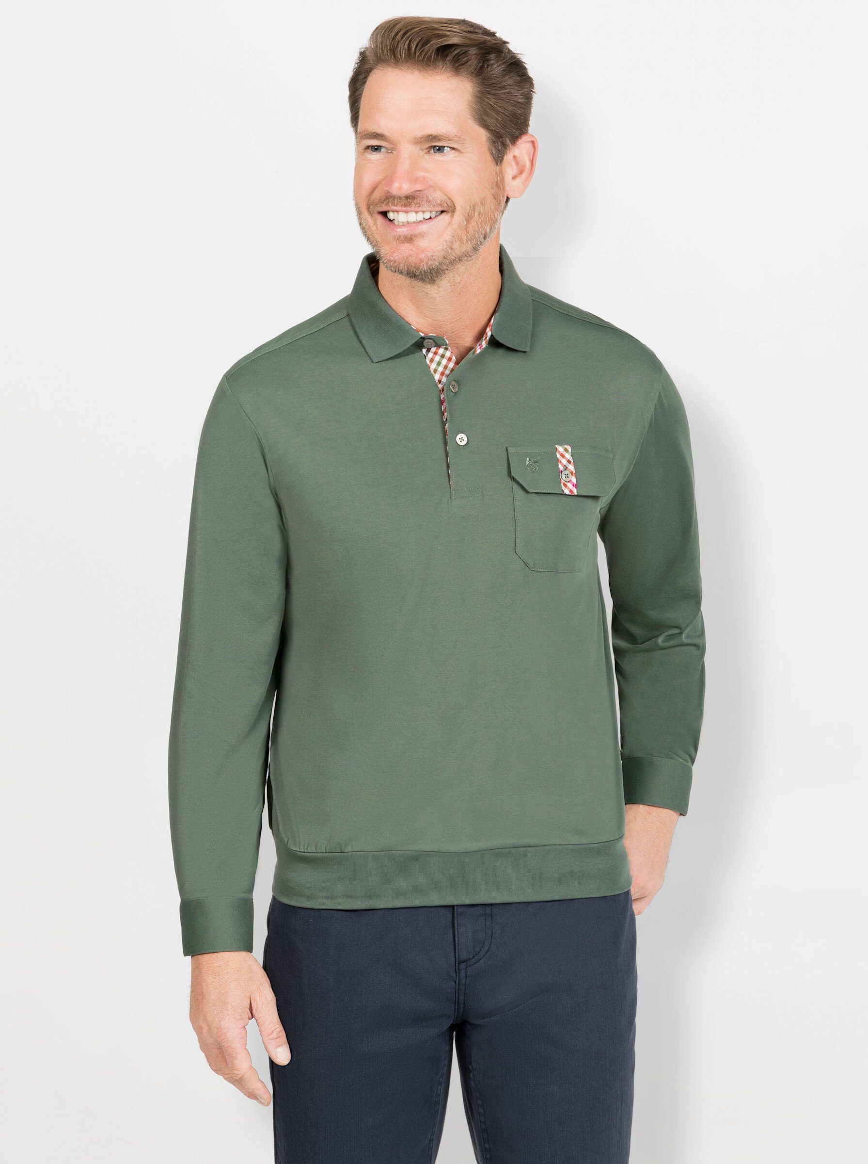 Hajo T-Shirt Langarm-Poloshirt Langarm