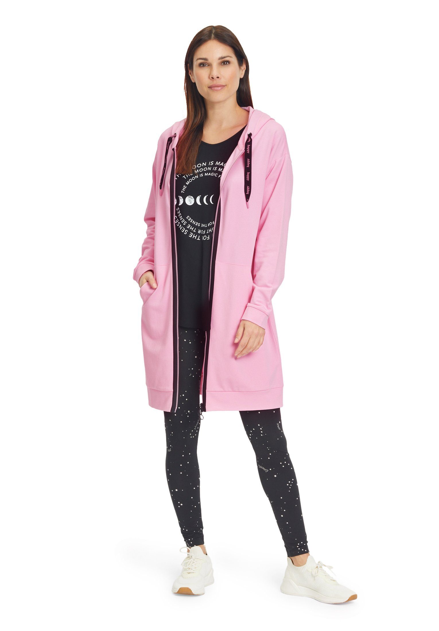 Betty Barclay Trainingsjacke mit Druck Prism Kapuze Pink