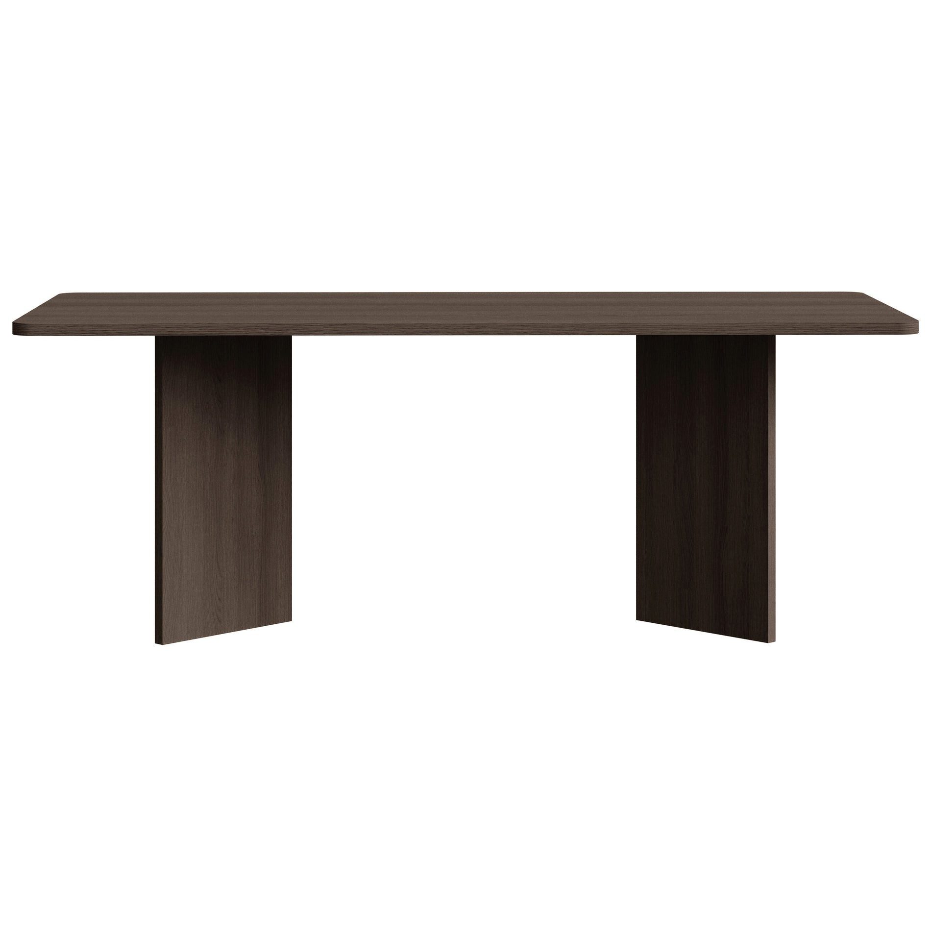Selsey Esstisch QUBEO, rechteckig mit abgerundeten Kanten und Wangengestell 204×90 cm