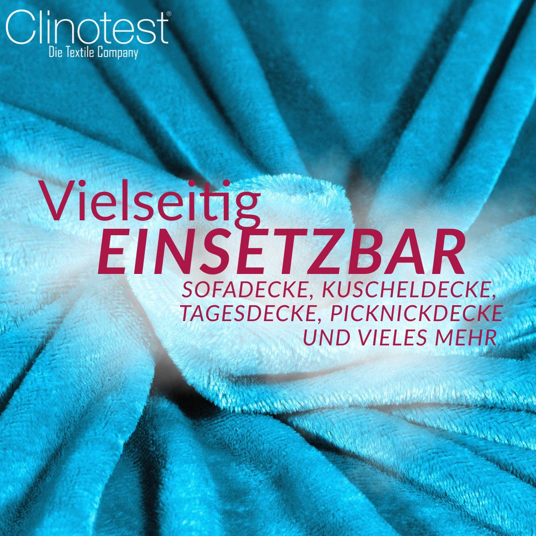 Wohndecke Kuscheldecke aus 100% Polyester, 150x220 cm, Clinotest, Kochfest günstig online kaufen