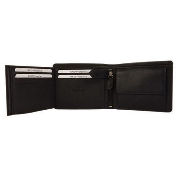 HGL Geldbörse HGL Herren Geldbörse Querformat Echt-Leder schwarz mit RFID Ausleseschutz 17140